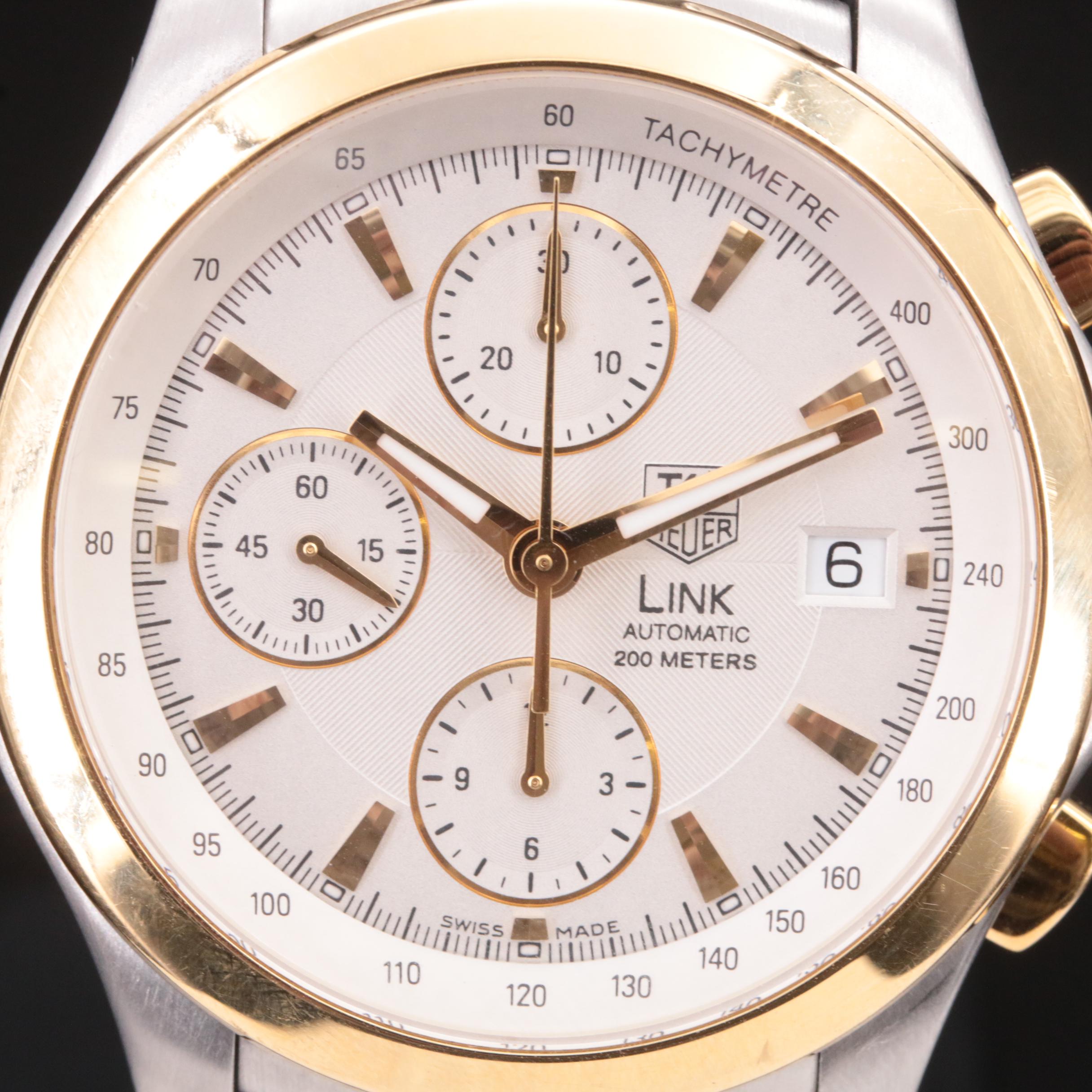 TAG Heuer Link Chronograph 18k Gold and Steel Automatic Watch