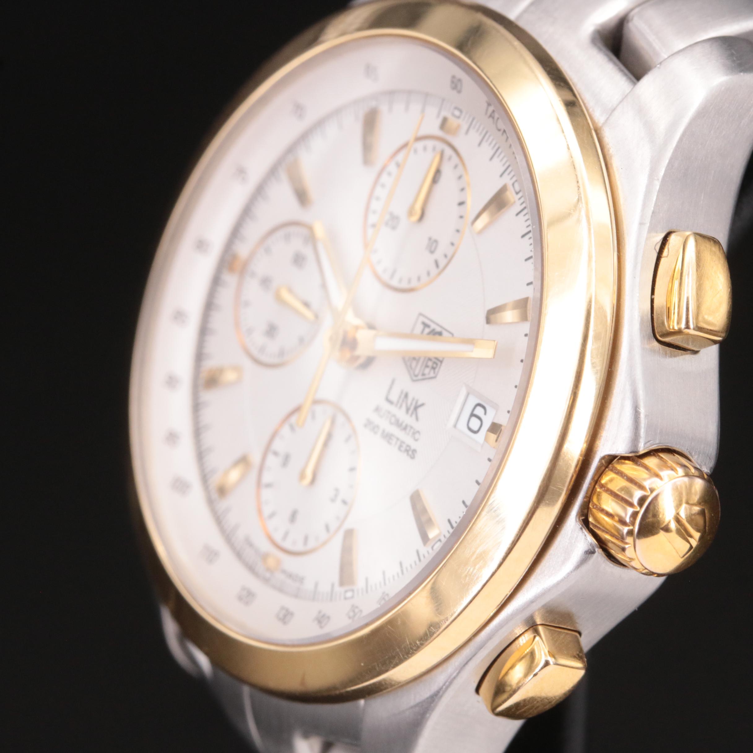 TAG Heuer Link Chronograph 18k Gold and Steel Automatic Watch