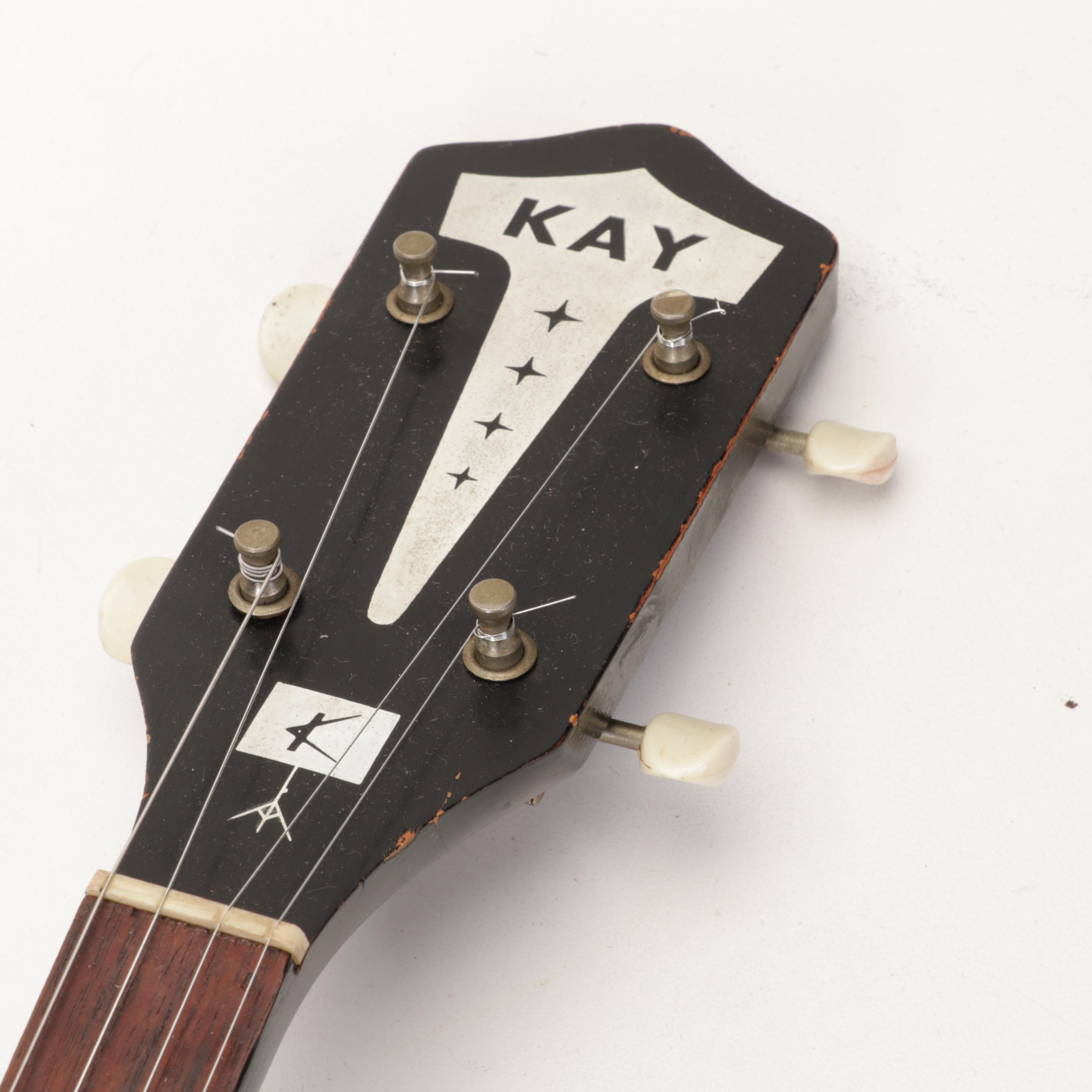 Kay 5-String Open Back Banjo, Mid-20th Century