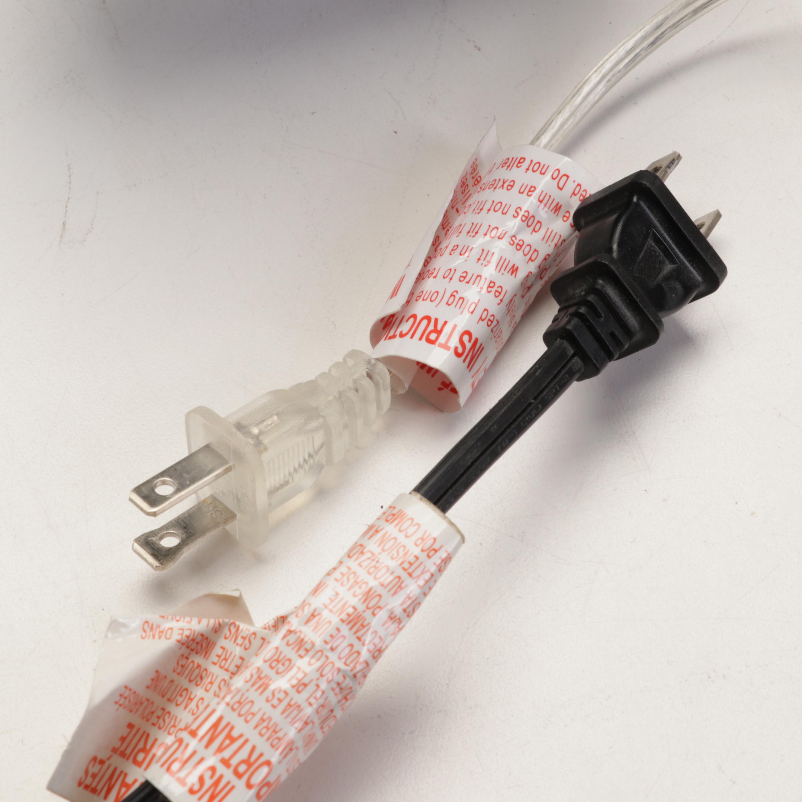 Happy Chic by Jonathan Adler Green Ceramic Lamp and Confetti Glass Table Lamp