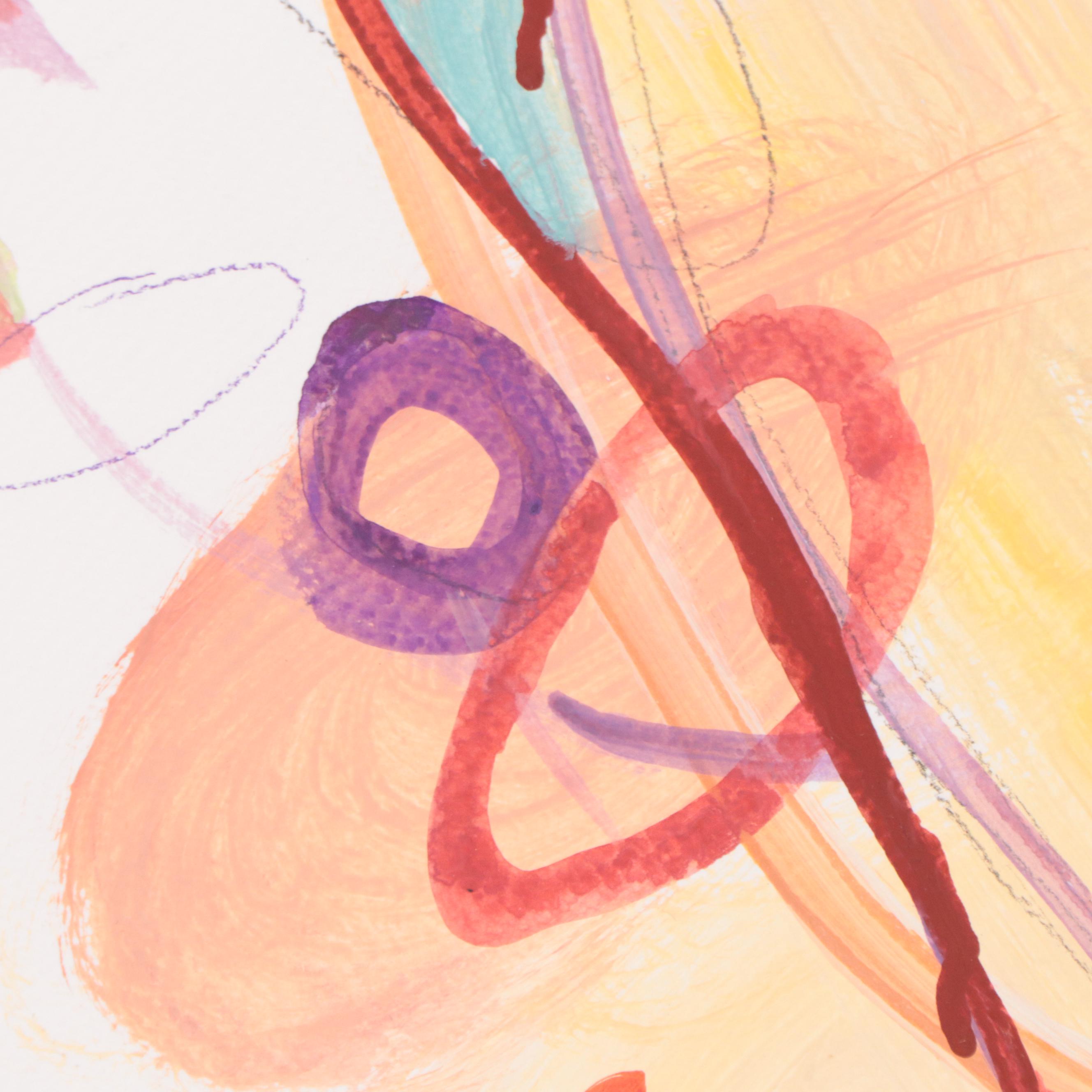 Dan Sabau Gouache and Watercolor Painting "The Shy Muse," 2022