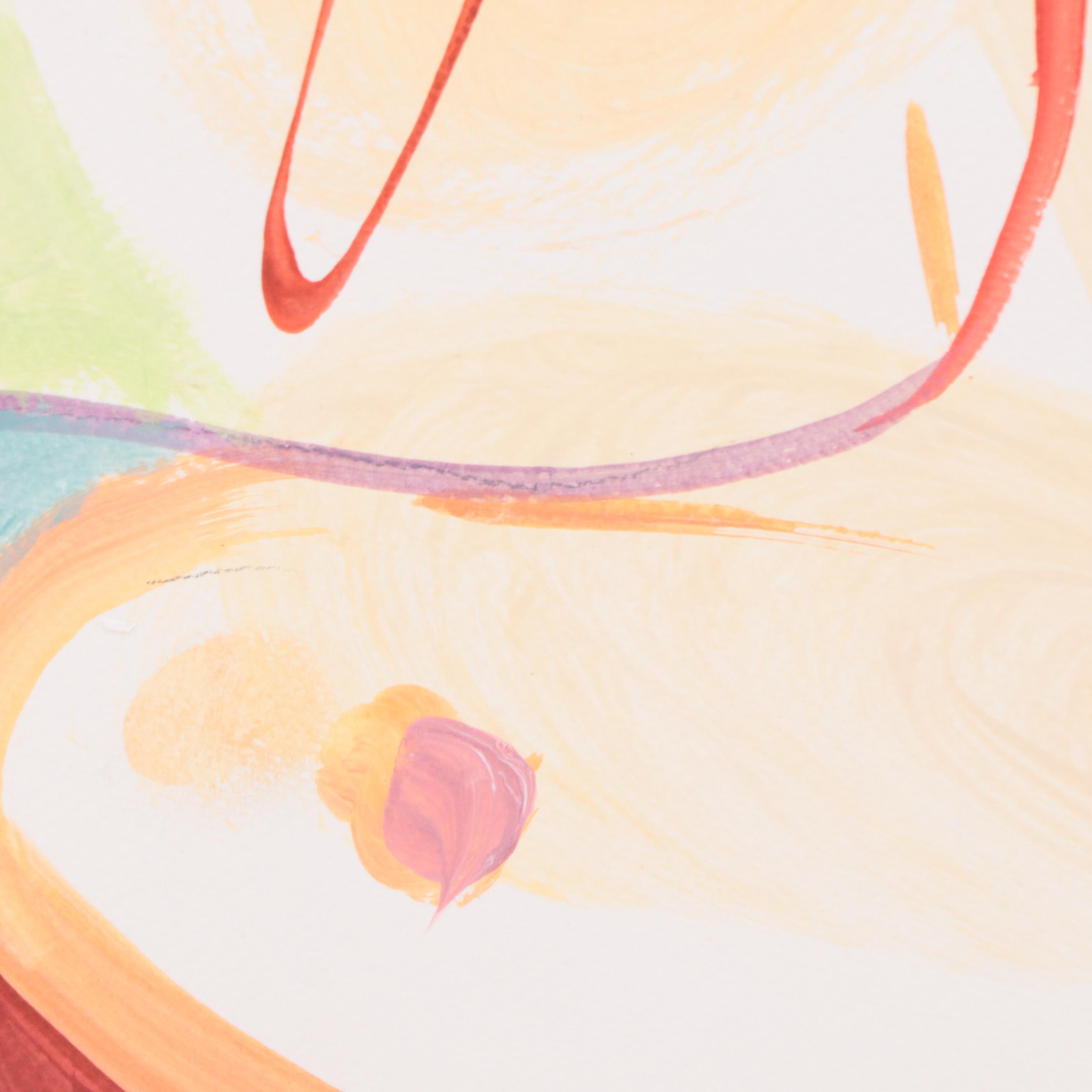 Dan Sabau Gouache and Watercolor Painting "The Shy Muse," 2022