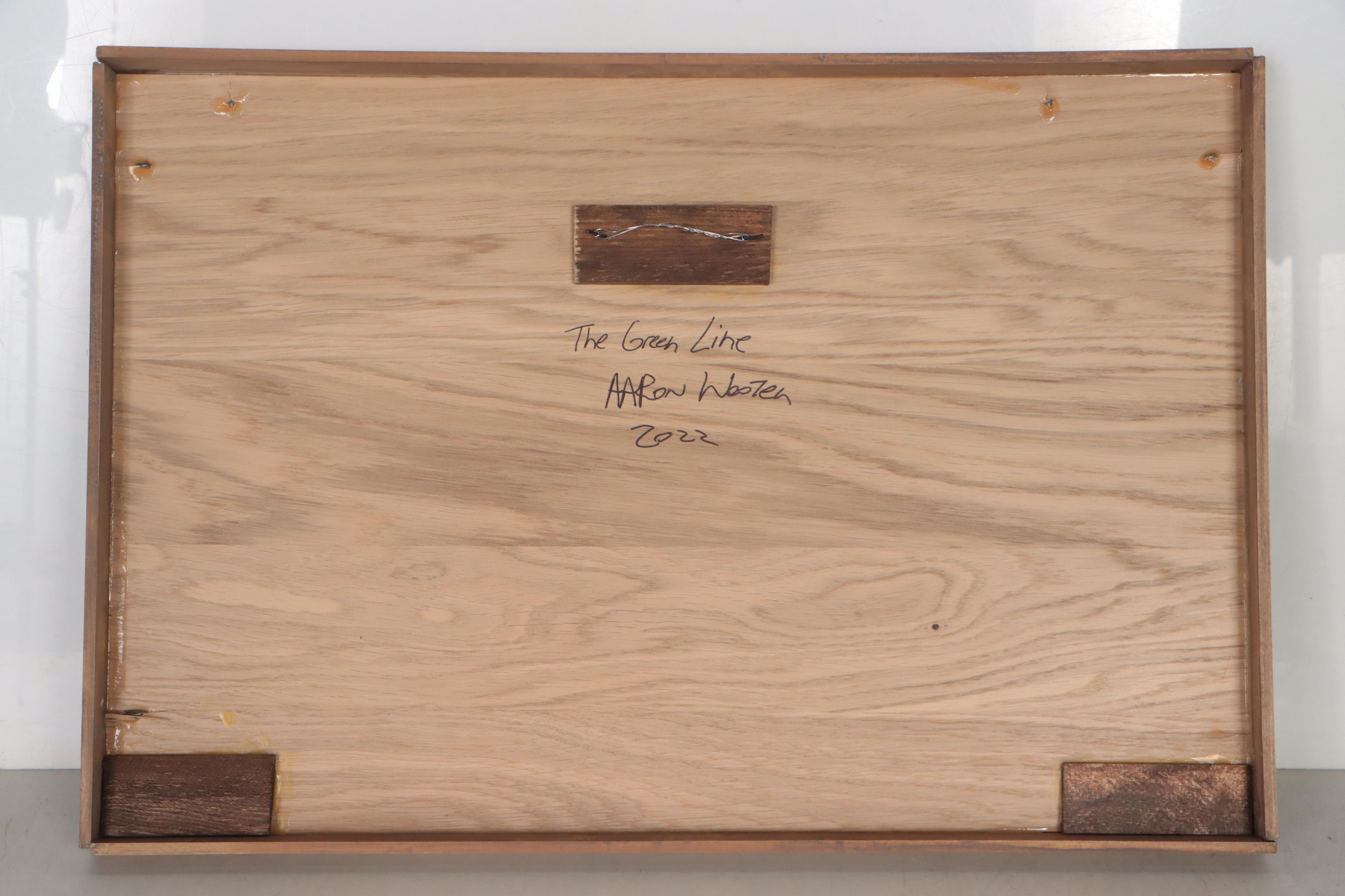 Aaron Wooten Cityscape Acrylic Painting "The Green Line," 2022