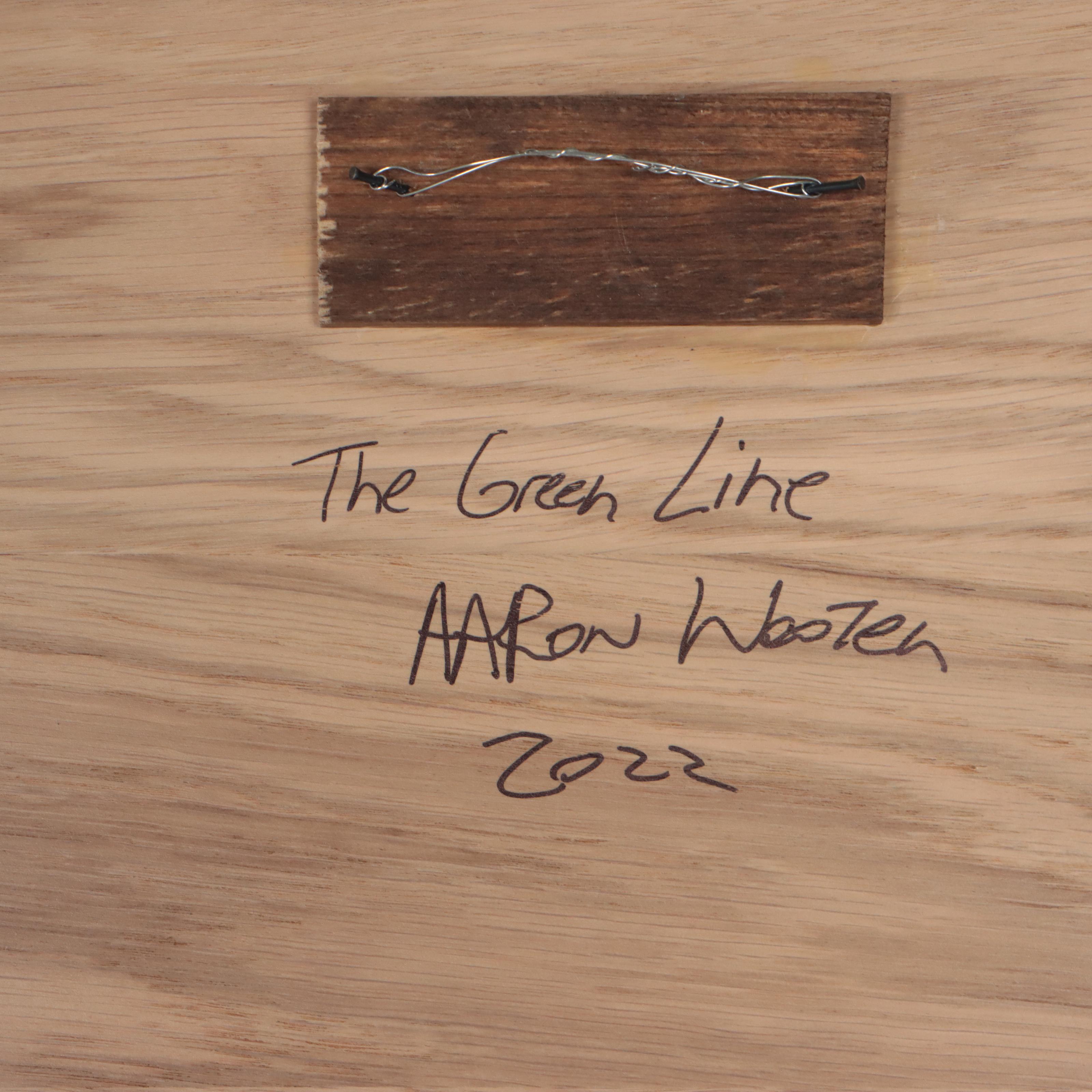 Aaron Wooten Cityscape Acrylic Painting "The Green Line," 2022