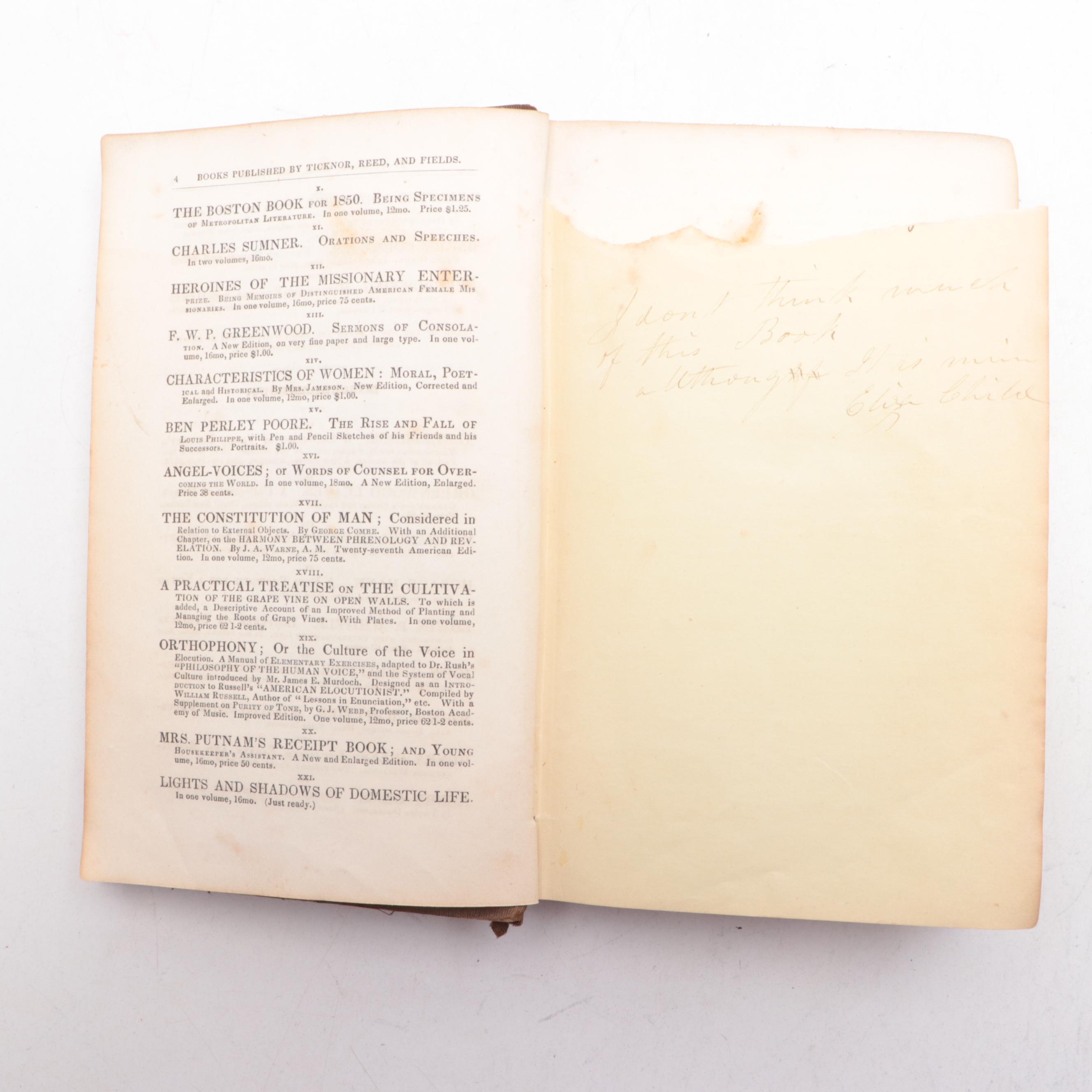 Second Edition "The Scarlet Letter" by Nathaniel Hawthorne, 1850