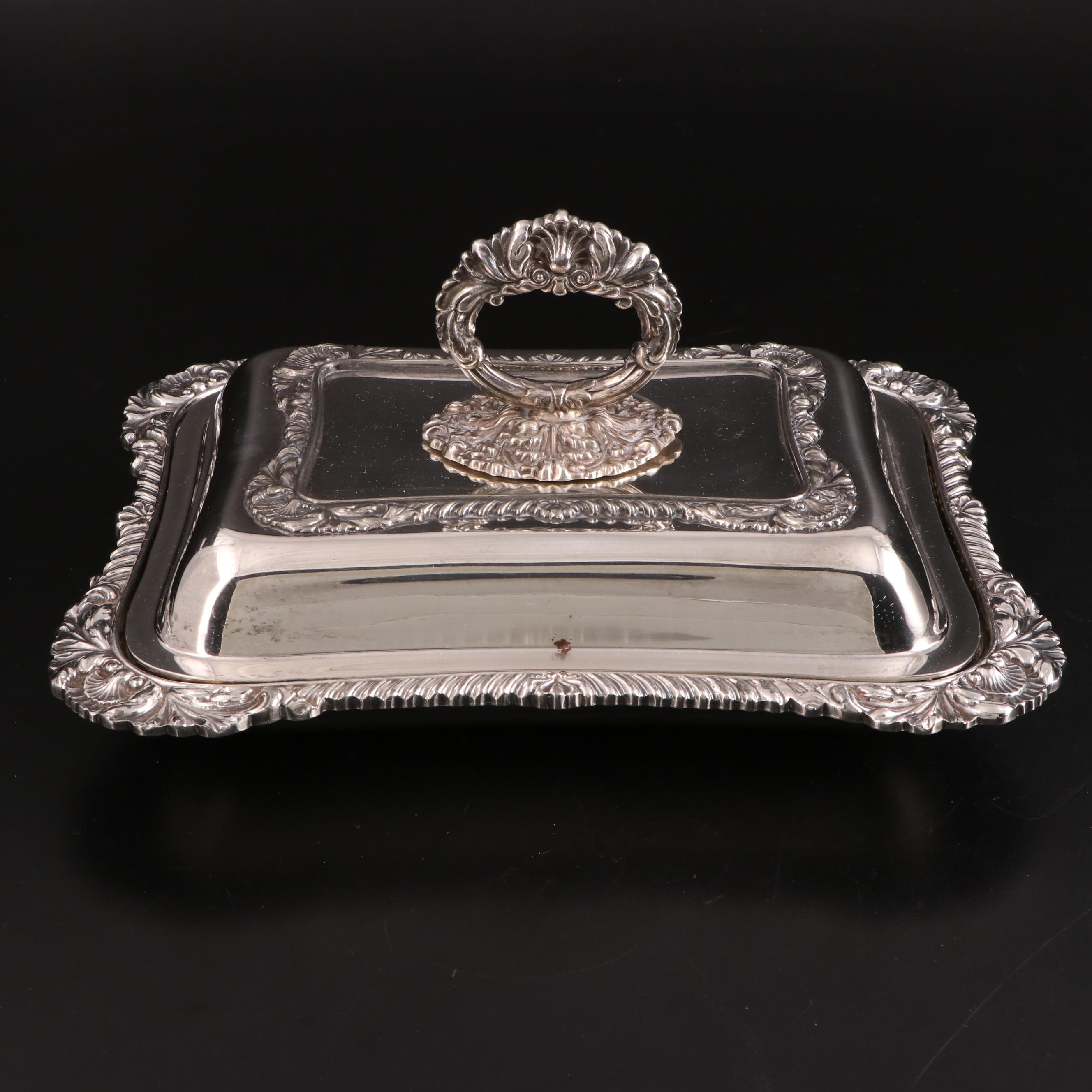 Silver Plate Covered Serving Dishes, Mid to Late 20th Century