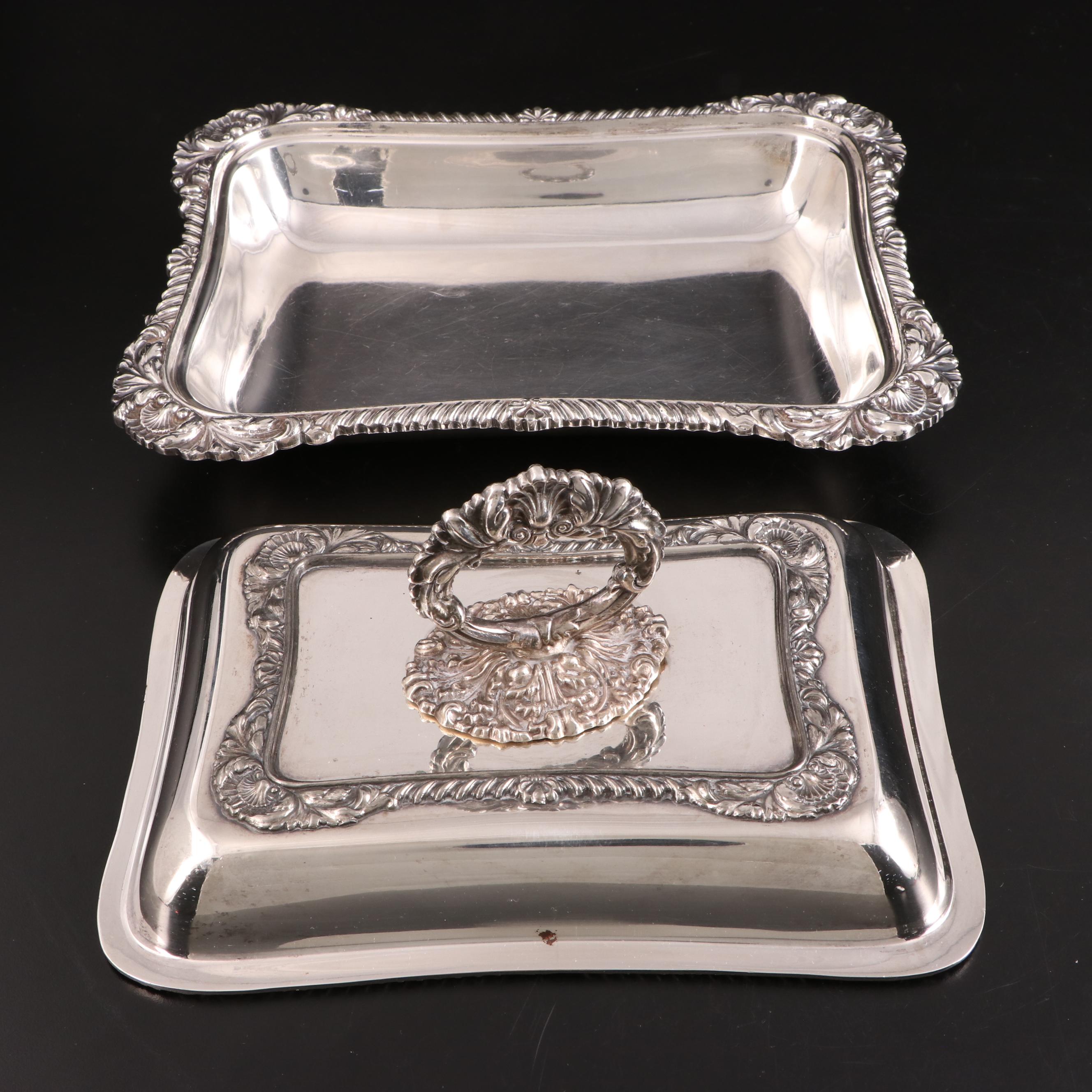 Silver Plate Covered Serving Dishes, Mid to Late 20th Century