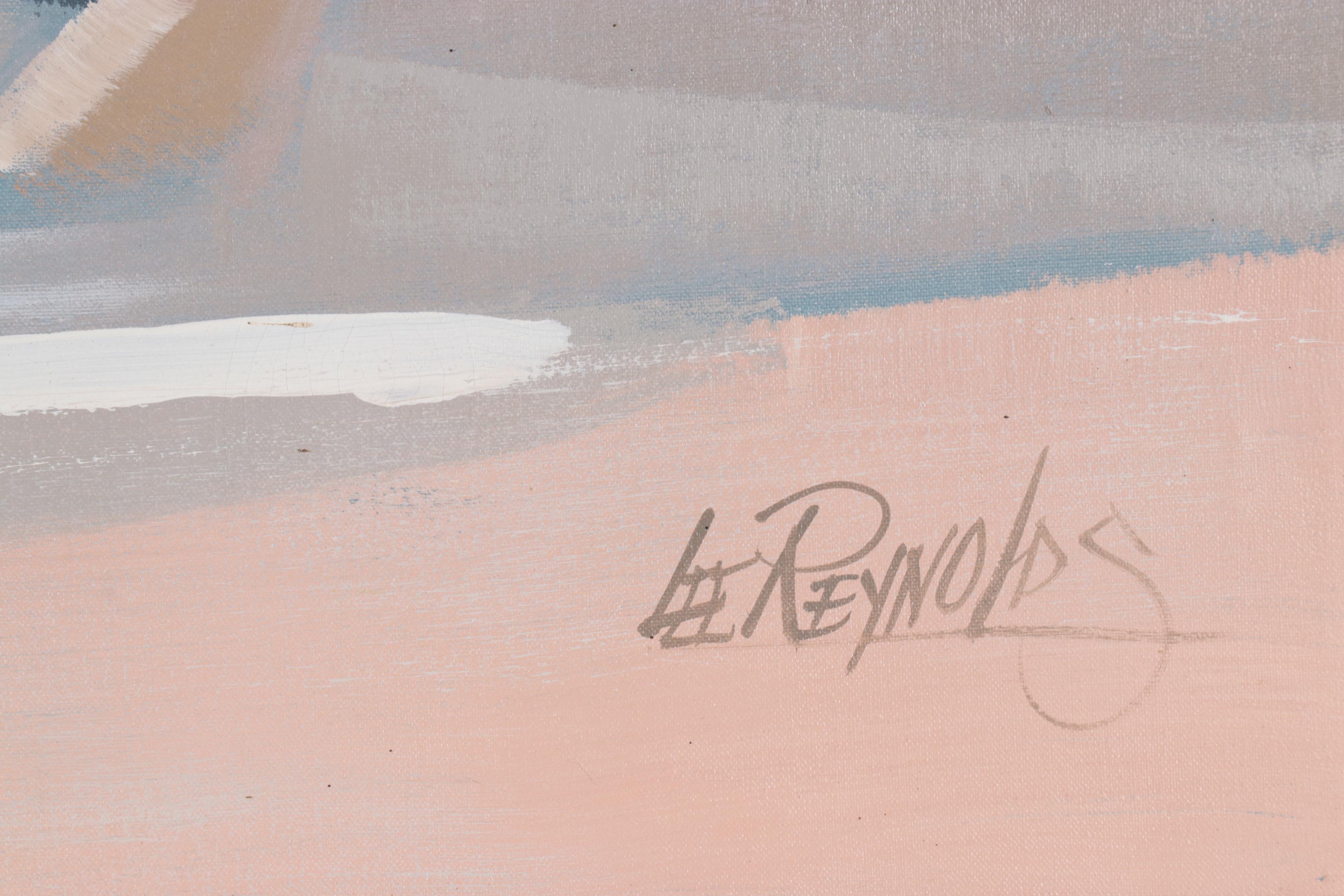 Lee Reynolds Large-Scale Oil Painting of Abstract Sailboats