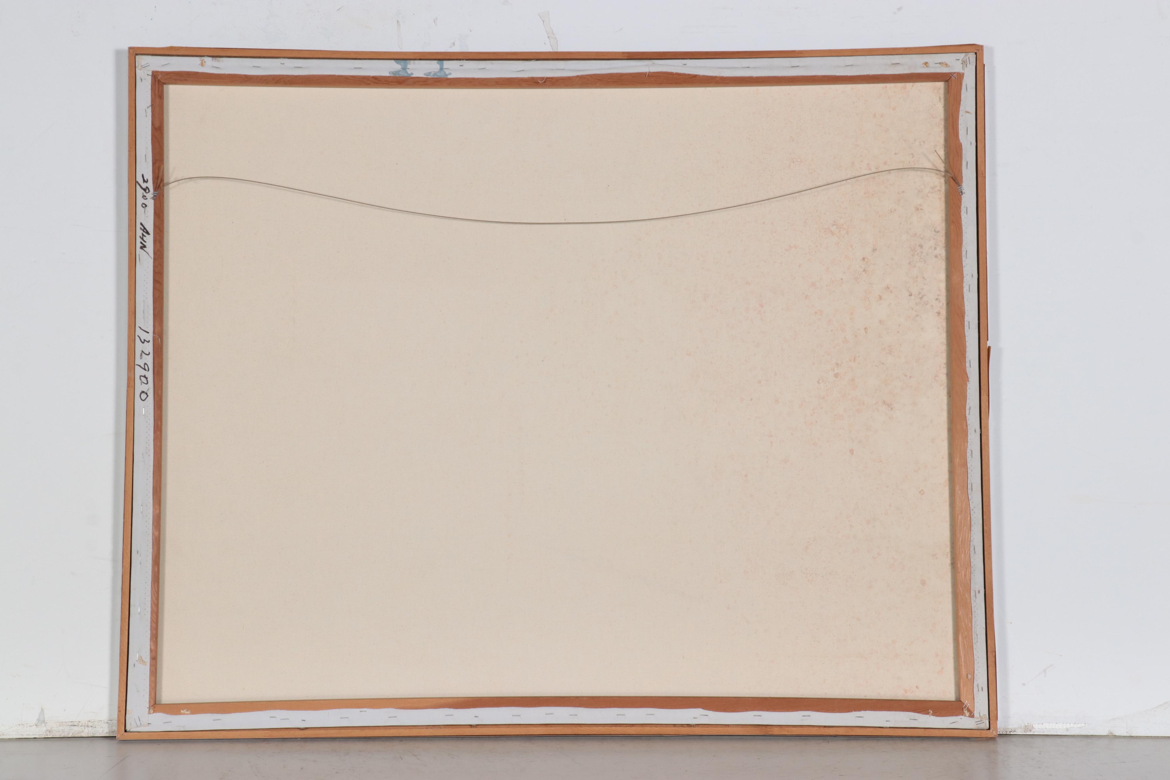 Lee Reynolds Large-Scale Oil Painting of Abstract Sailboats