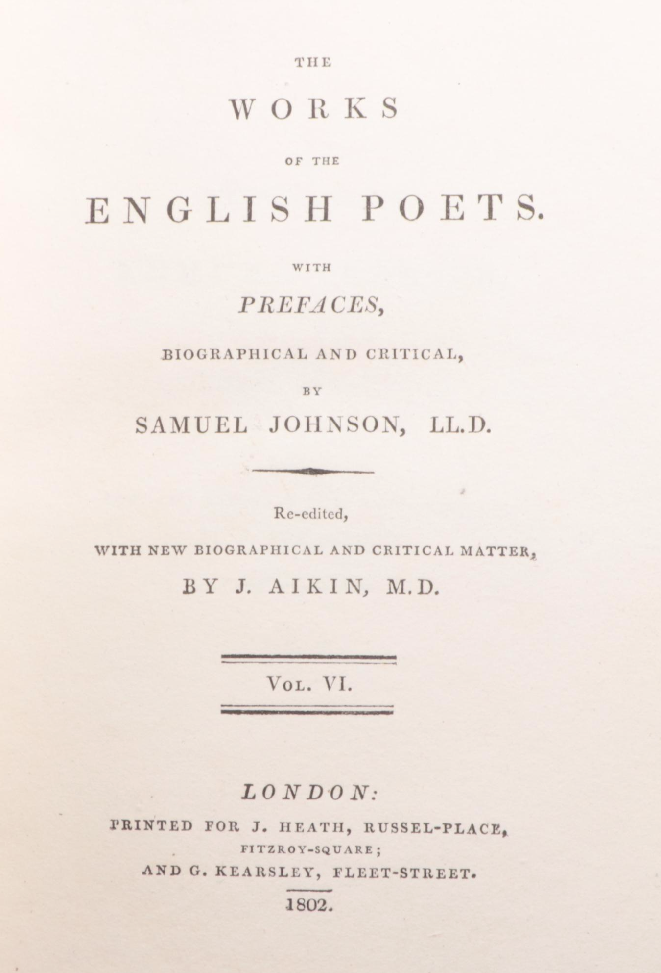 "The Poetical Works of Edmund Spenser" Complete Six-Volume Set, 1802