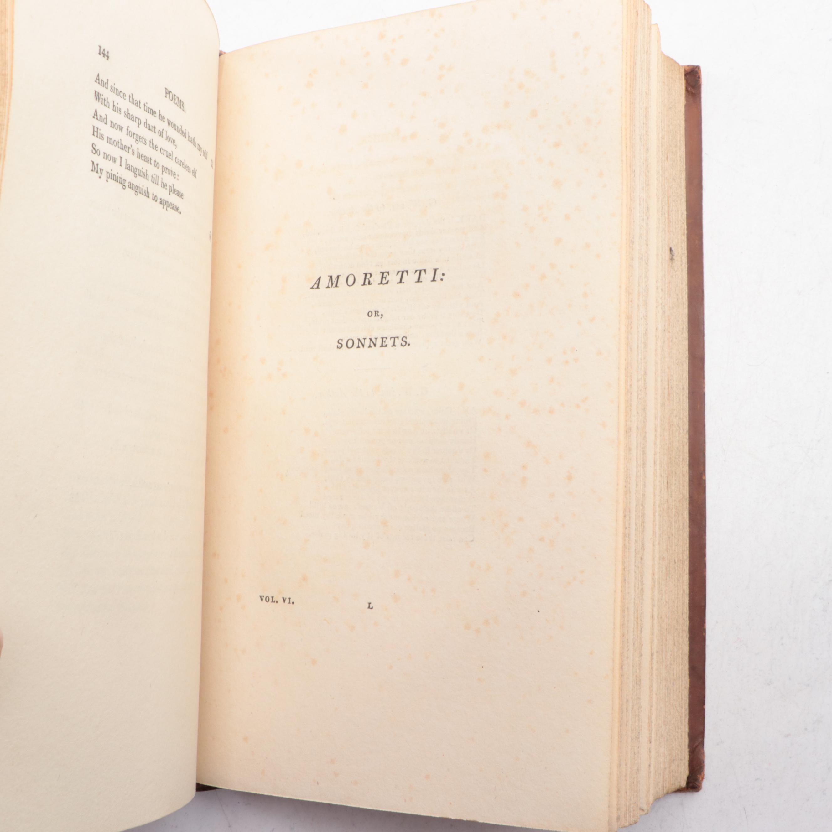 "The Poetical Works of Edmund Spenser" Complete Six-Volume Set, 1802