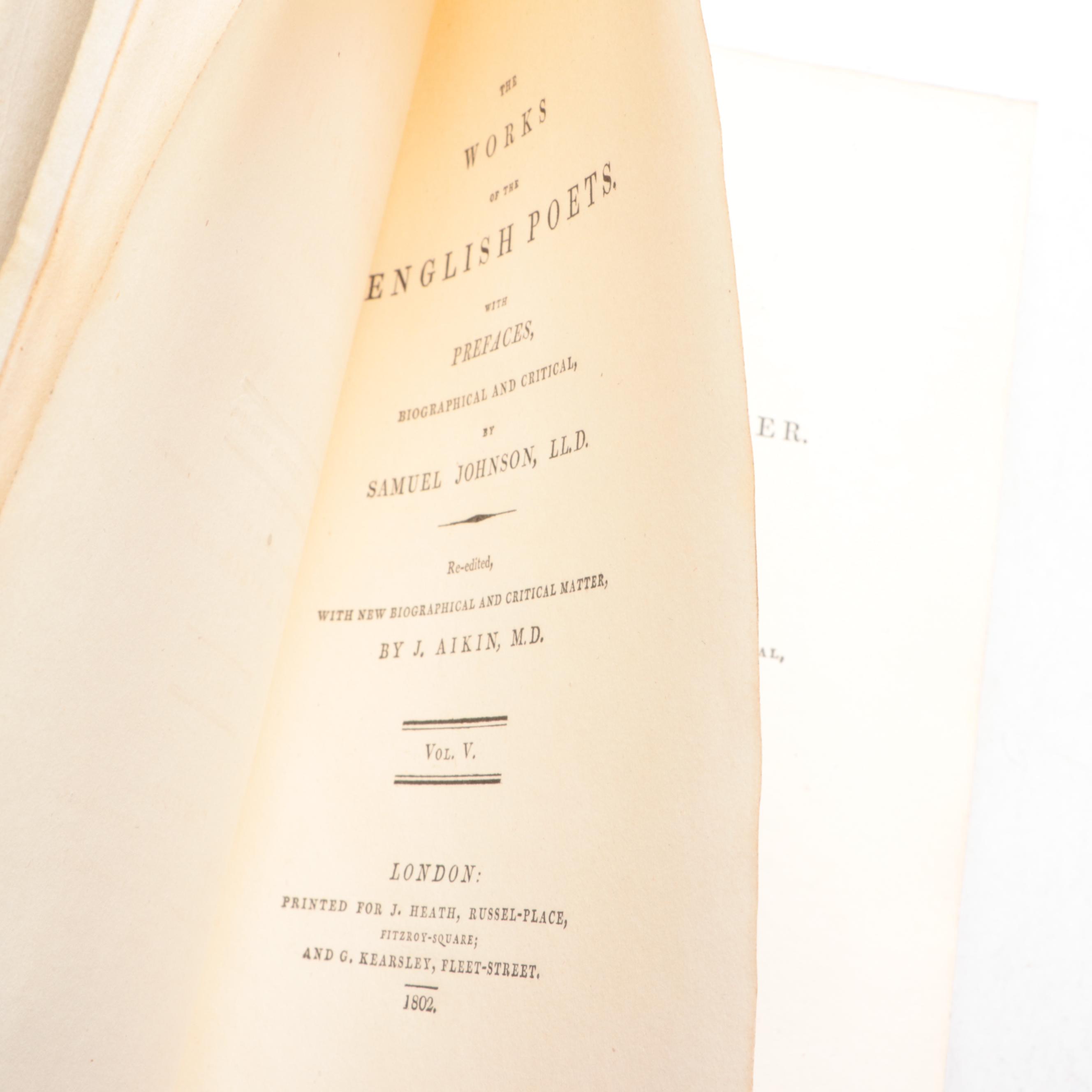 "The Poetical Works of Edmund Spenser" Complete Six-Volume Set, 1802