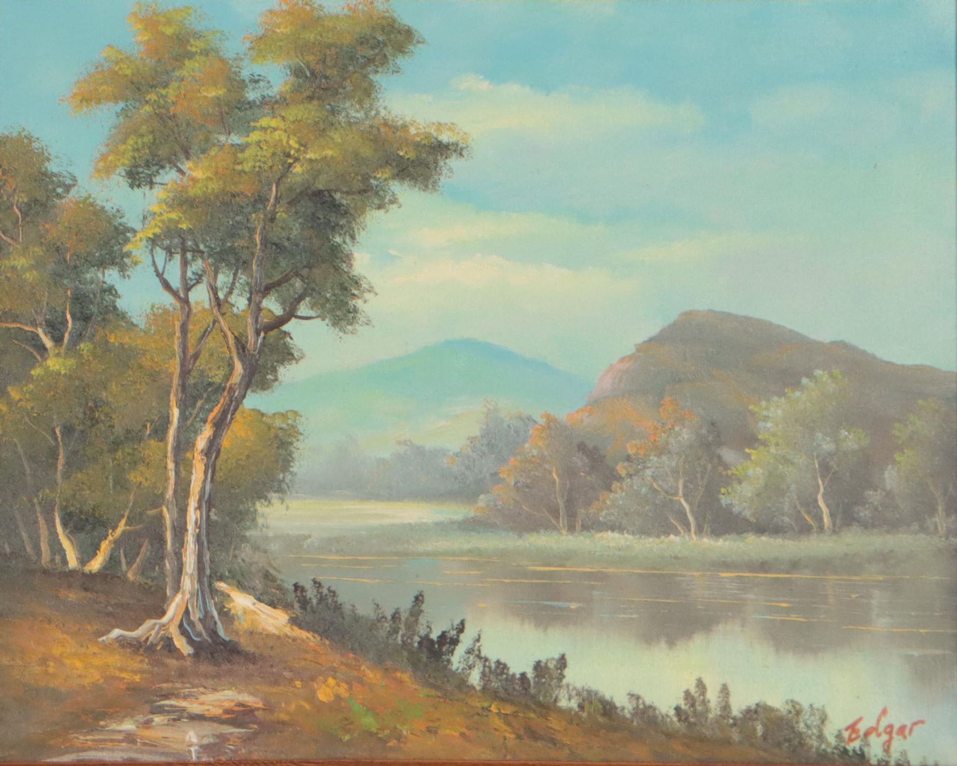 Lake Landscape Oil Painting