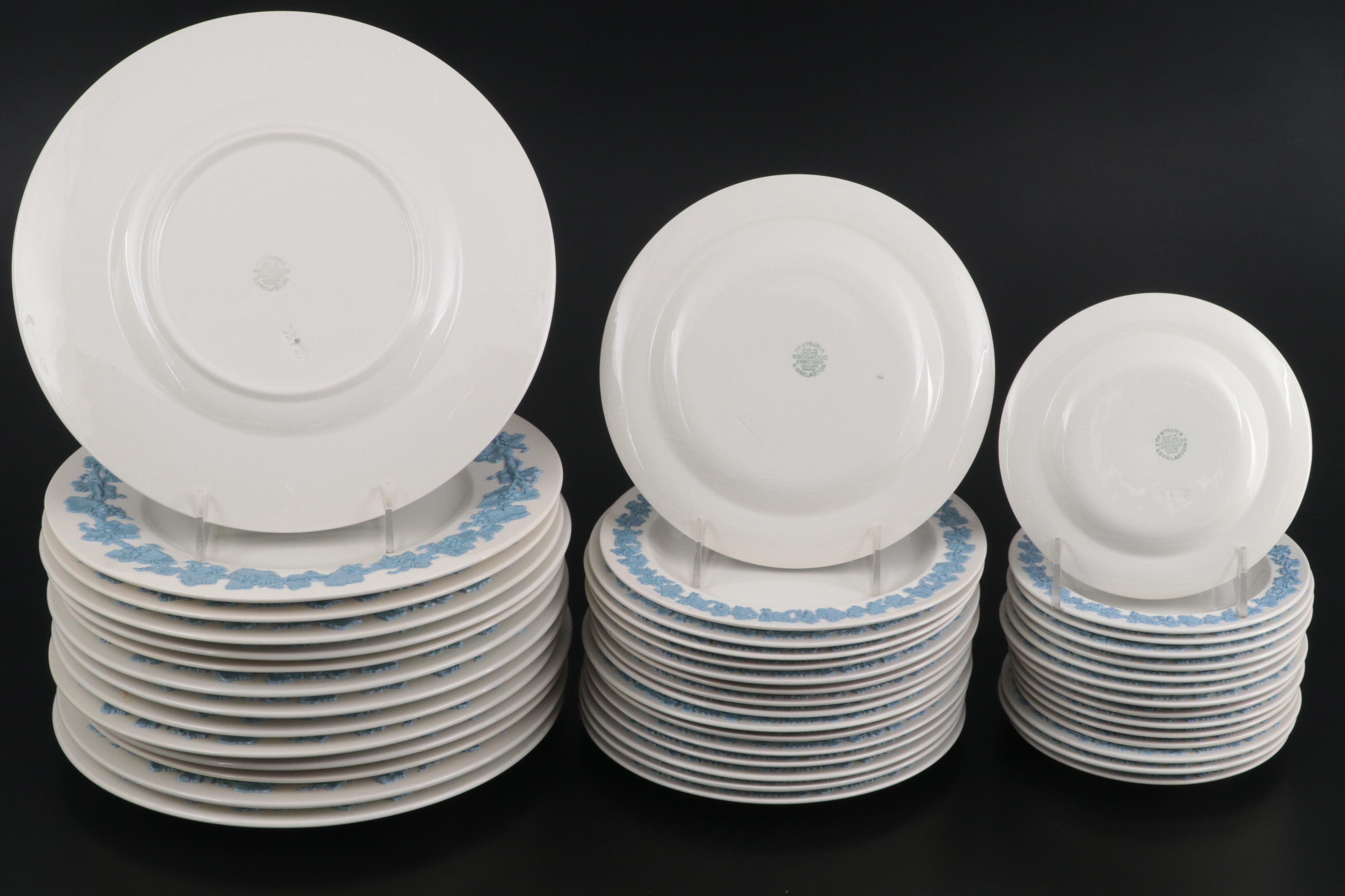 Wedgwood Embossed Lavender on Cream Queensware Dinnerware Collection