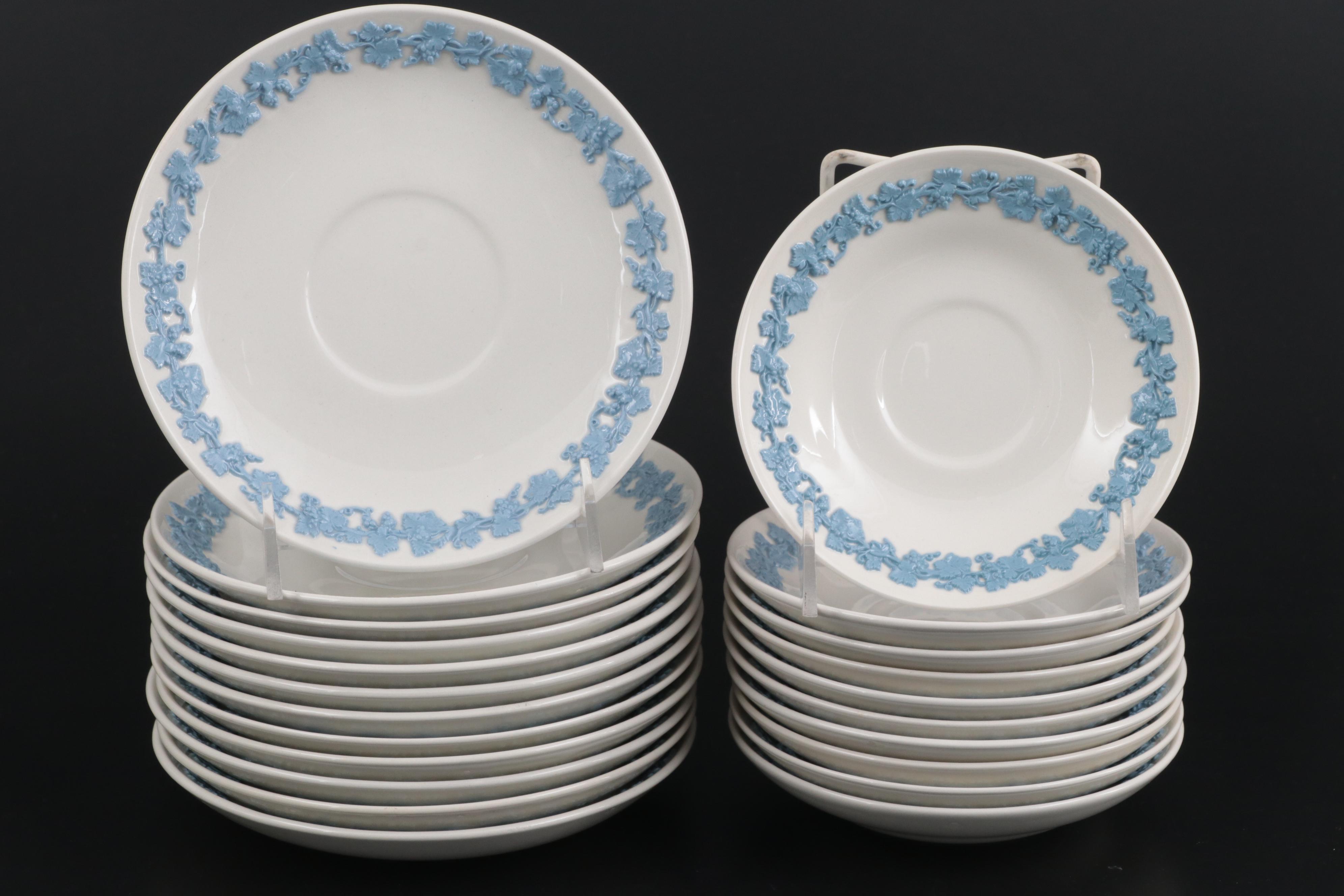 Wedgwood Embossed Lavender on Cream Queensware Dinnerware Collection