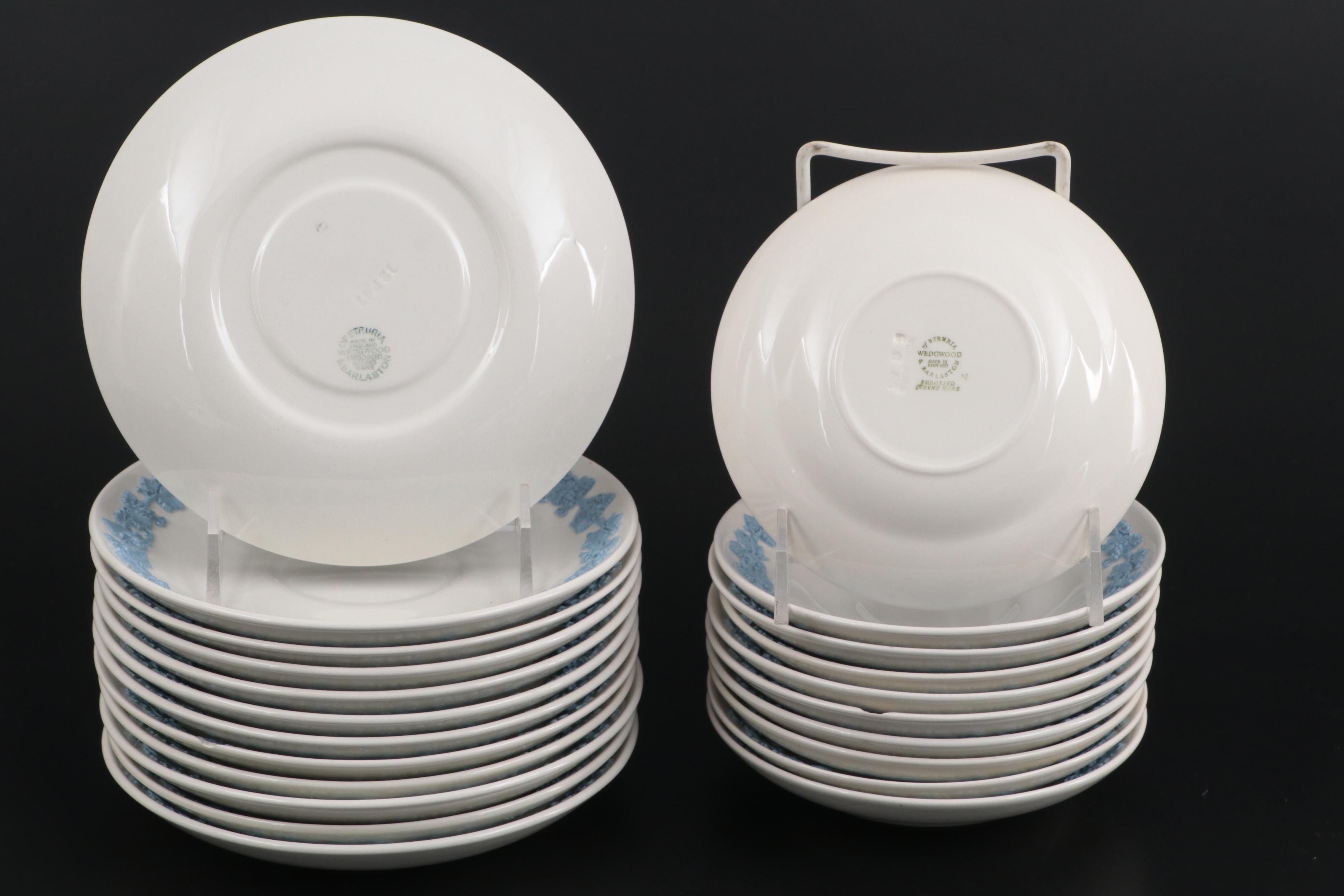 Wedgwood Embossed Lavender on Cream Queensware Dinnerware Collection