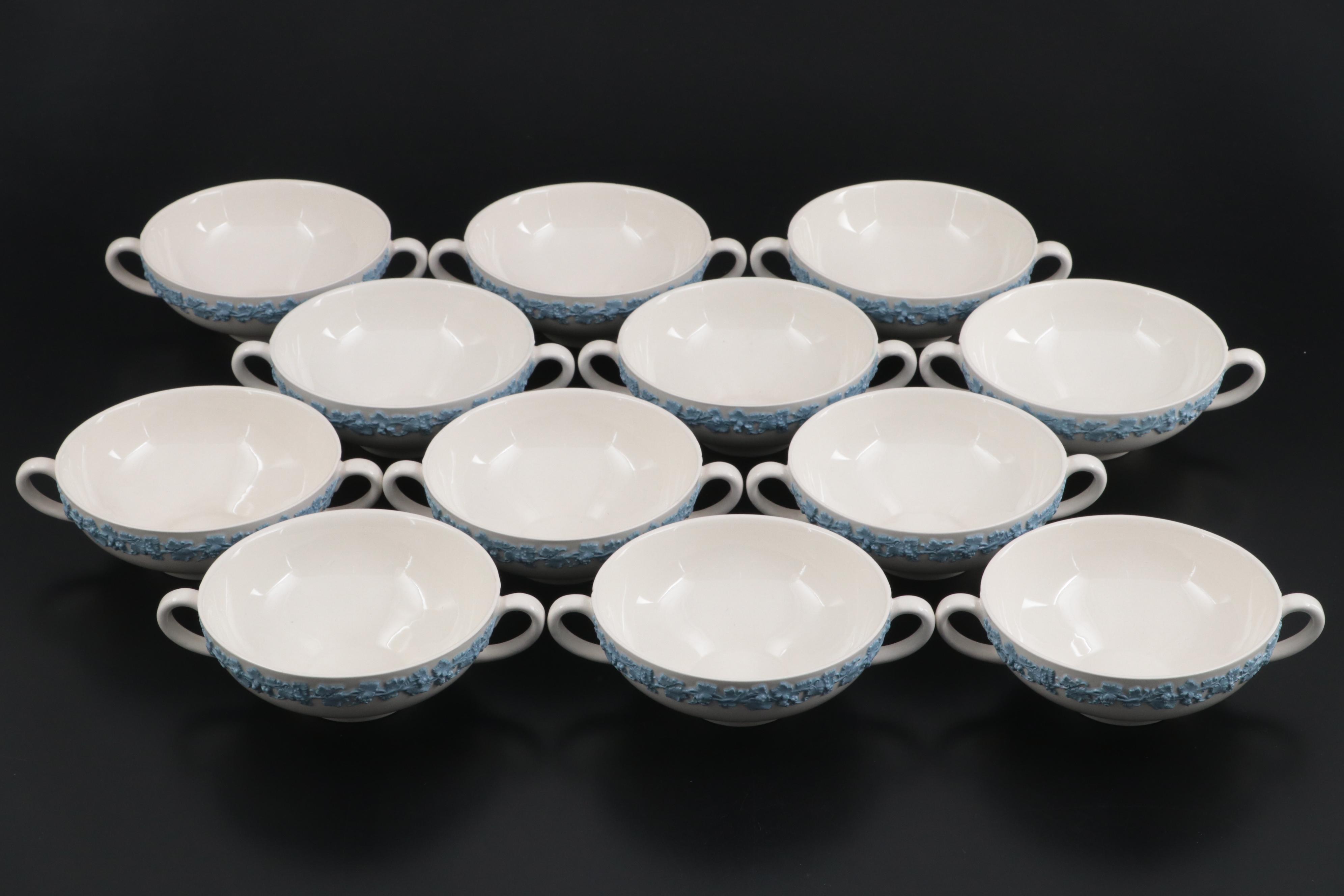 Wedgwood Embossed Lavender on Cream Queensware Dinnerware Collection