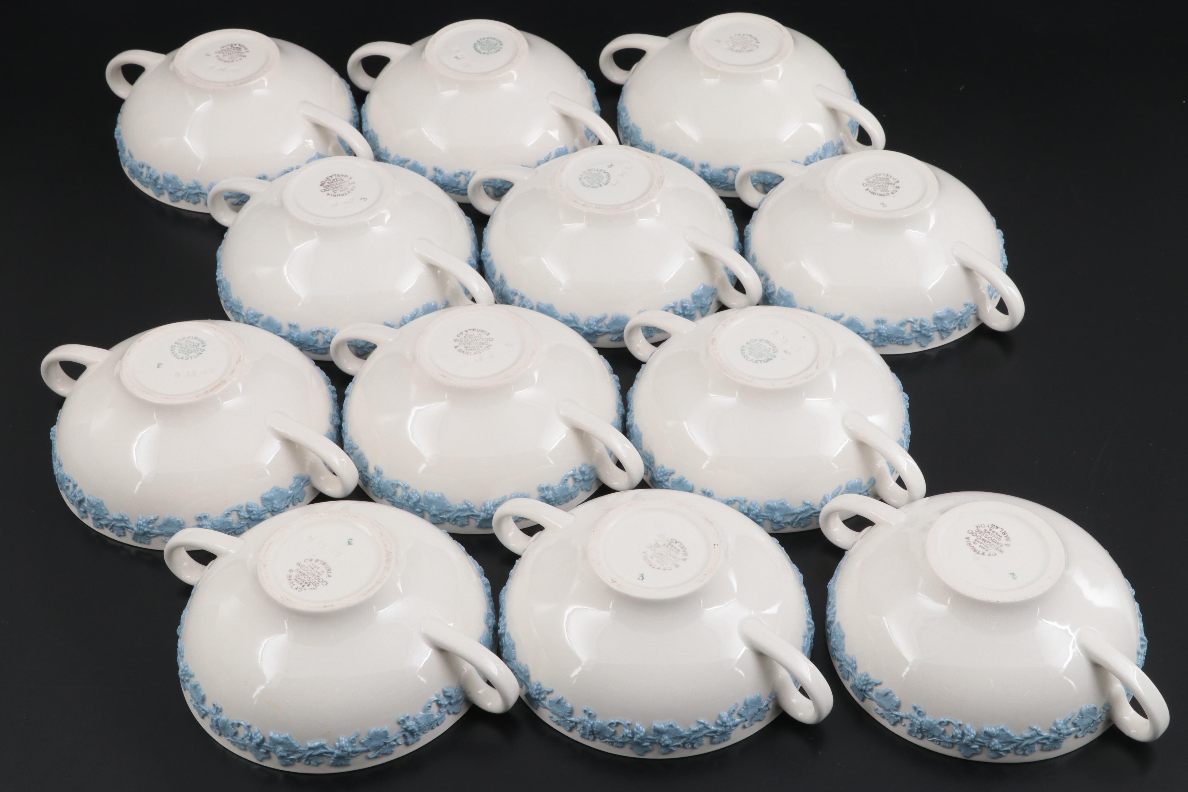 Wedgwood Embossed Lavender on Cream Queensware Dinnerware Collection