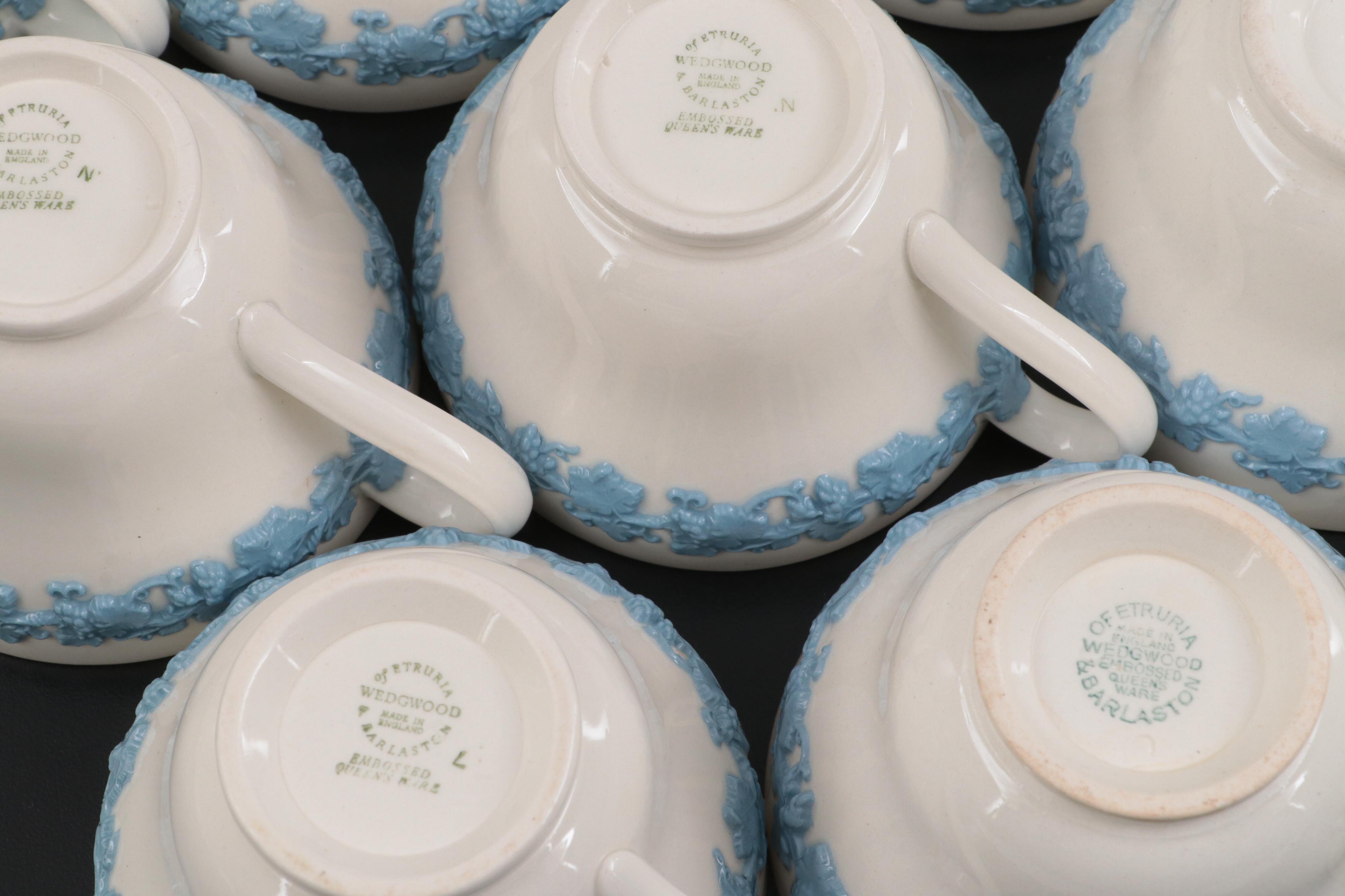 Wedgwood Embossed Lavender on Cream Queensware Dinnerware Collection