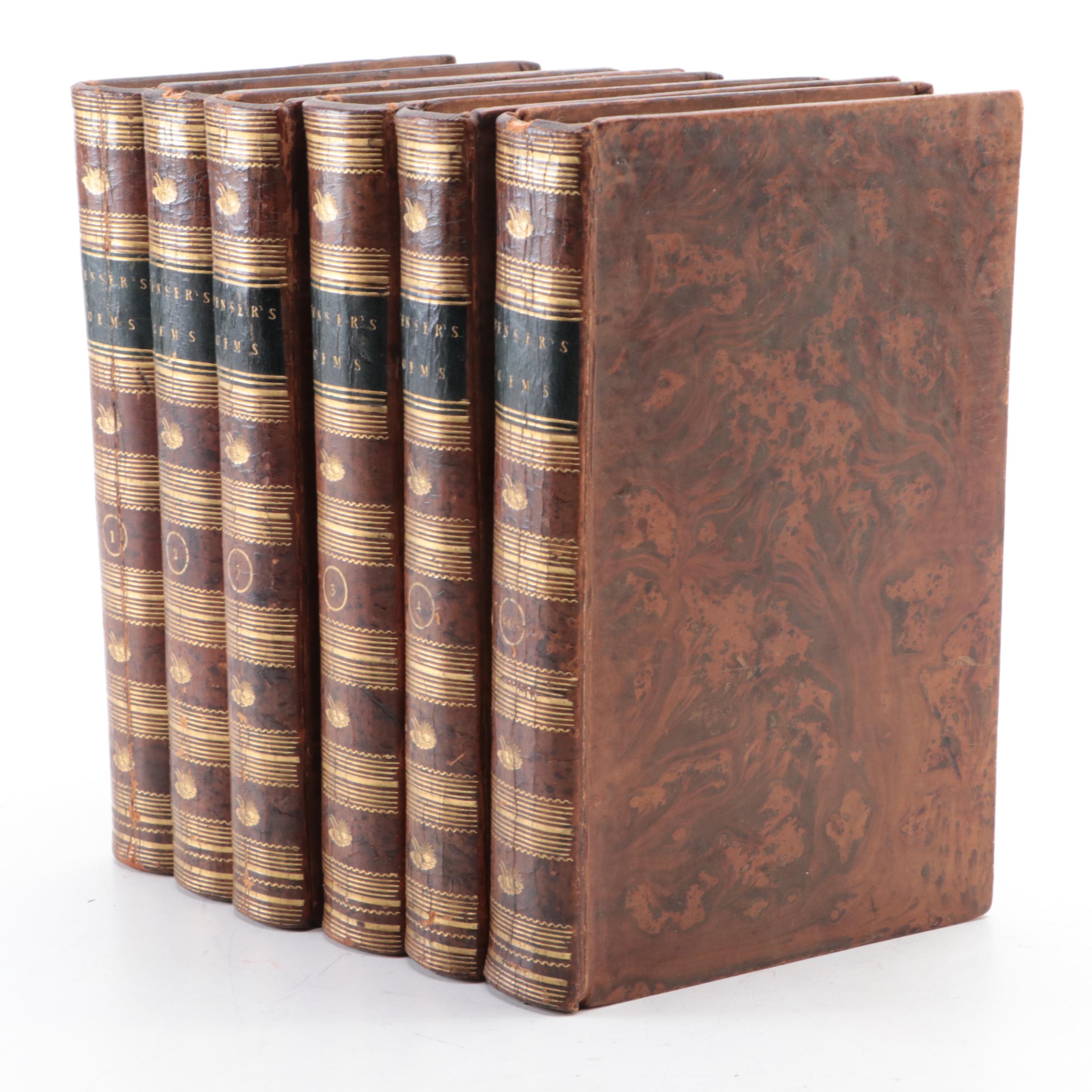 "The Poetical Works of Edmund Spenser" Complete Six-Volume Set, 1802