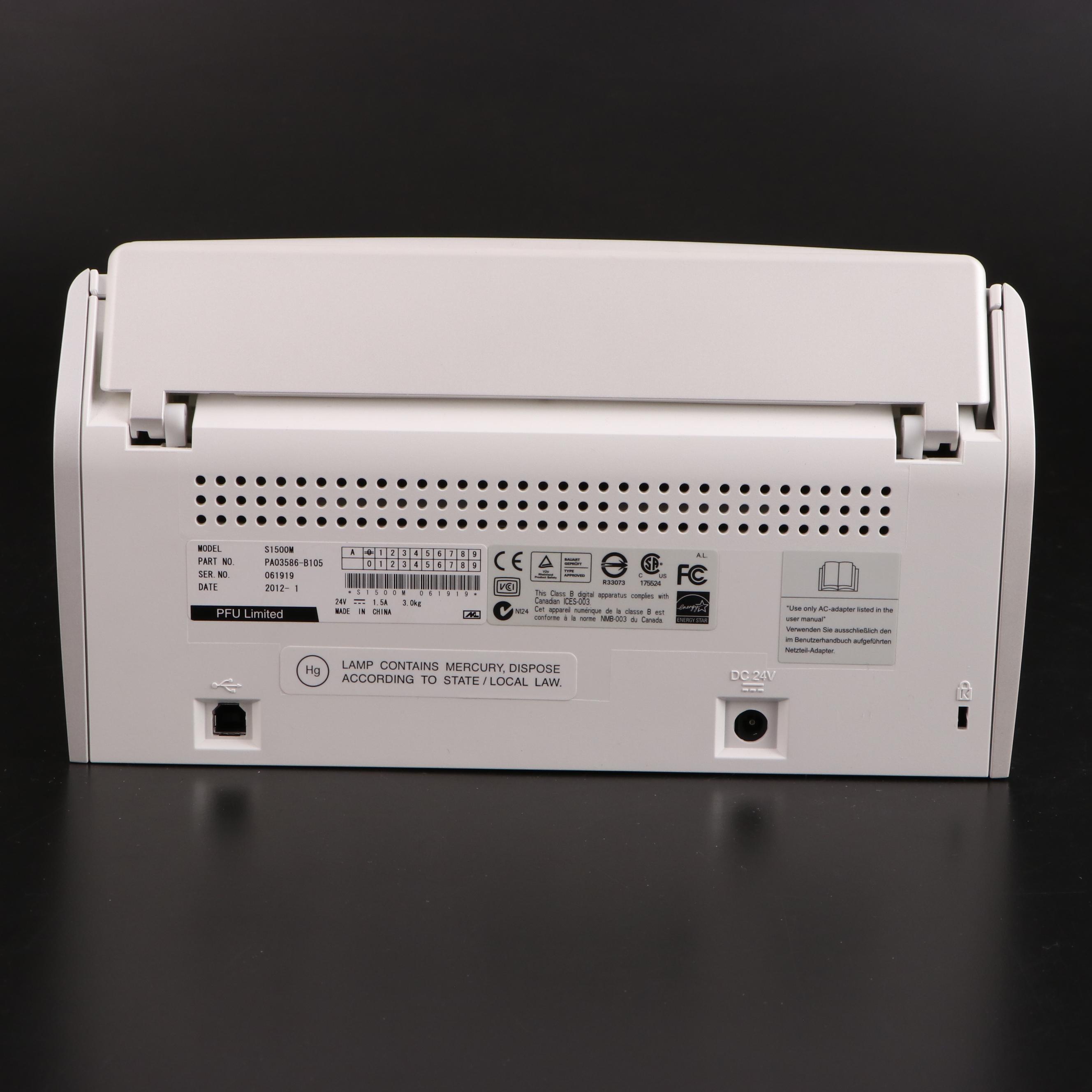 Fujitsu ScanSnap S1500M Color Image Scanner, 2012