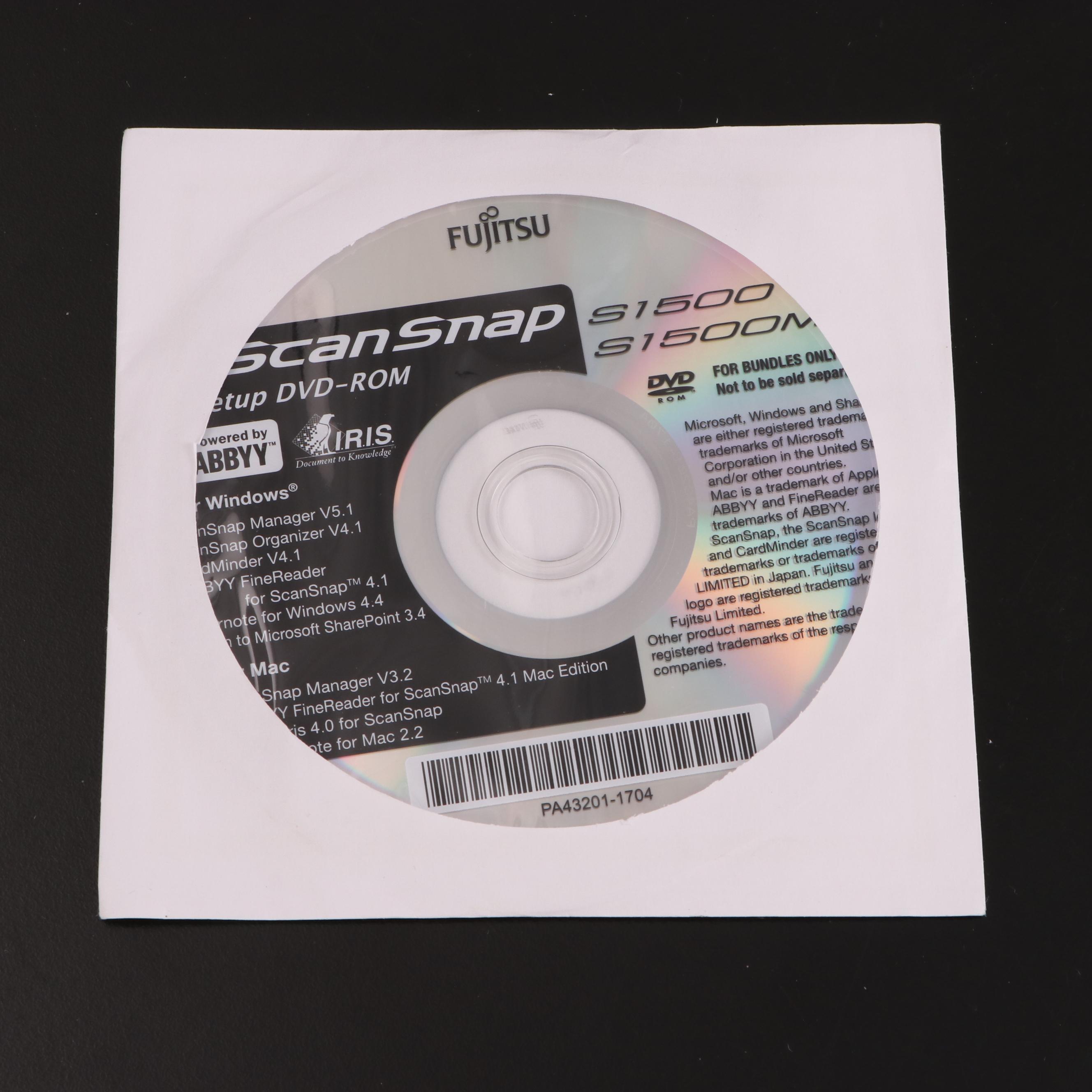 Fujitsu ScanSnap S1500M Color Image Scanner, 2012