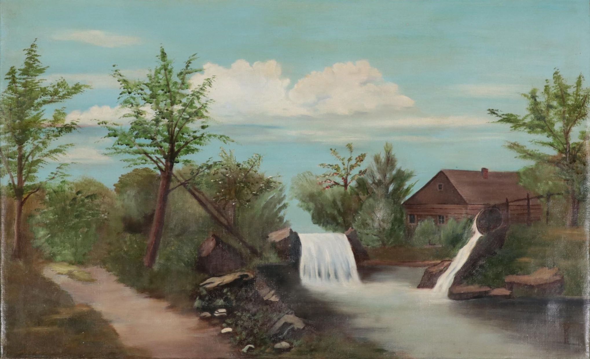 Naïve Landscape Oil Painting