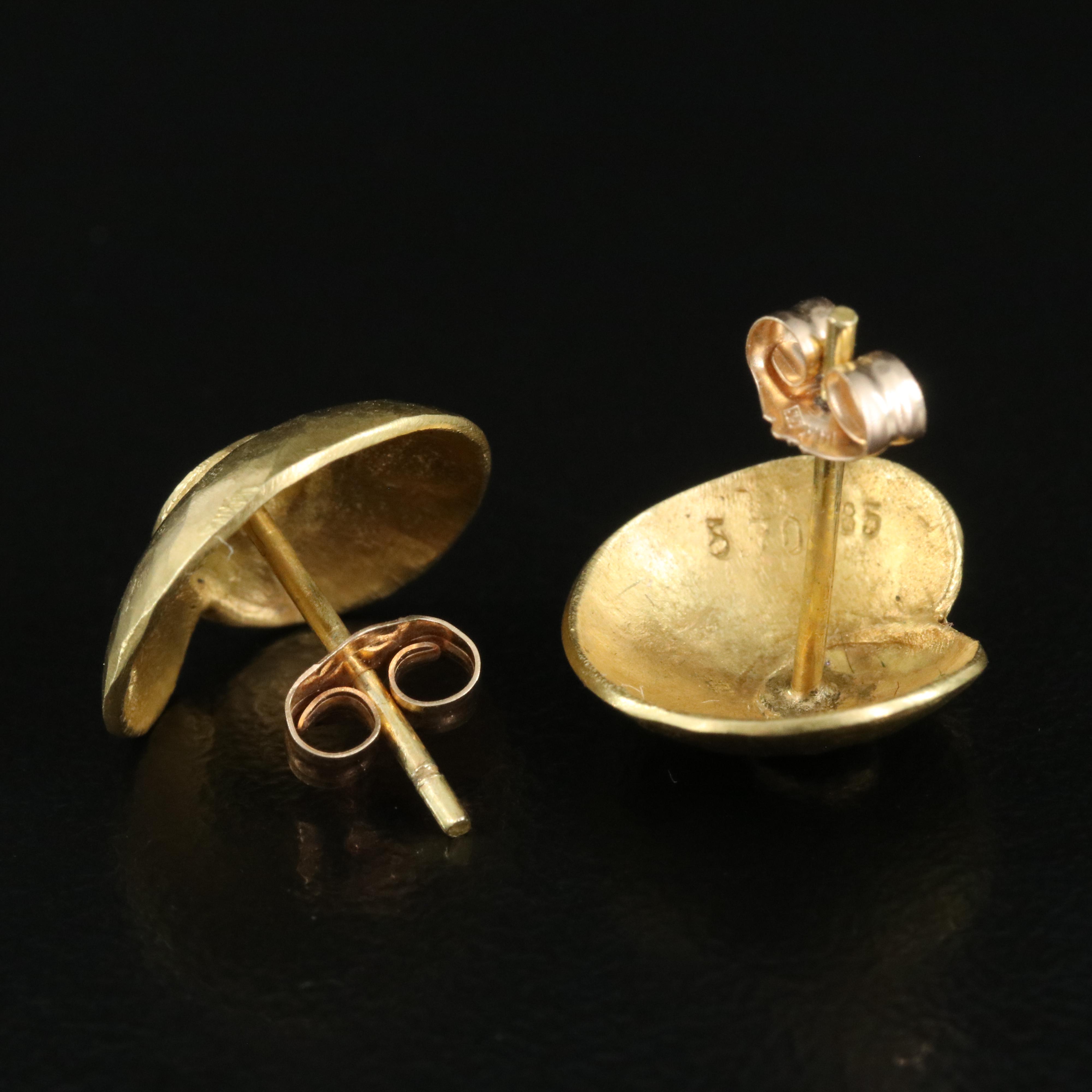14K Spiral Shell Earrings