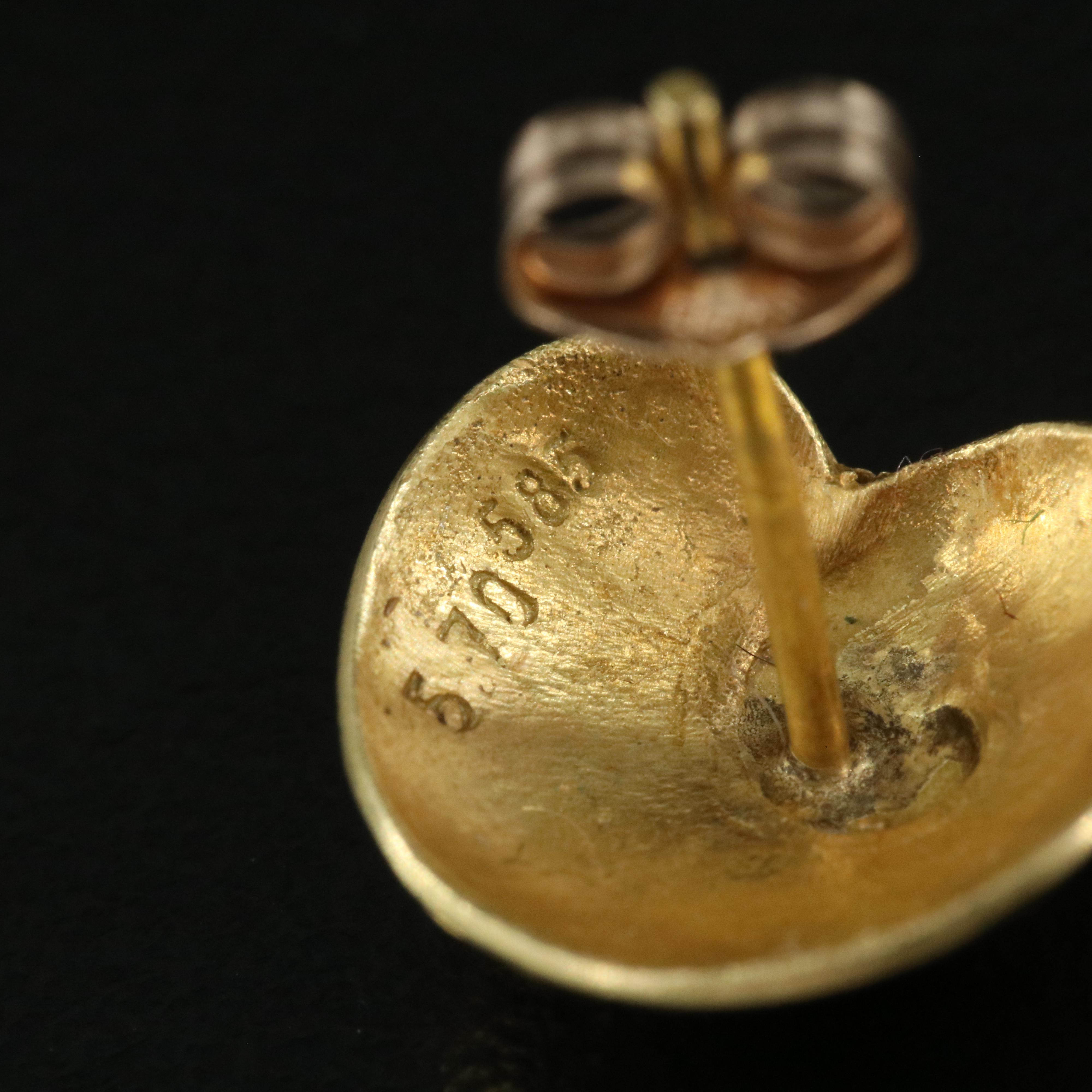 14K Spiral Shell Earrings