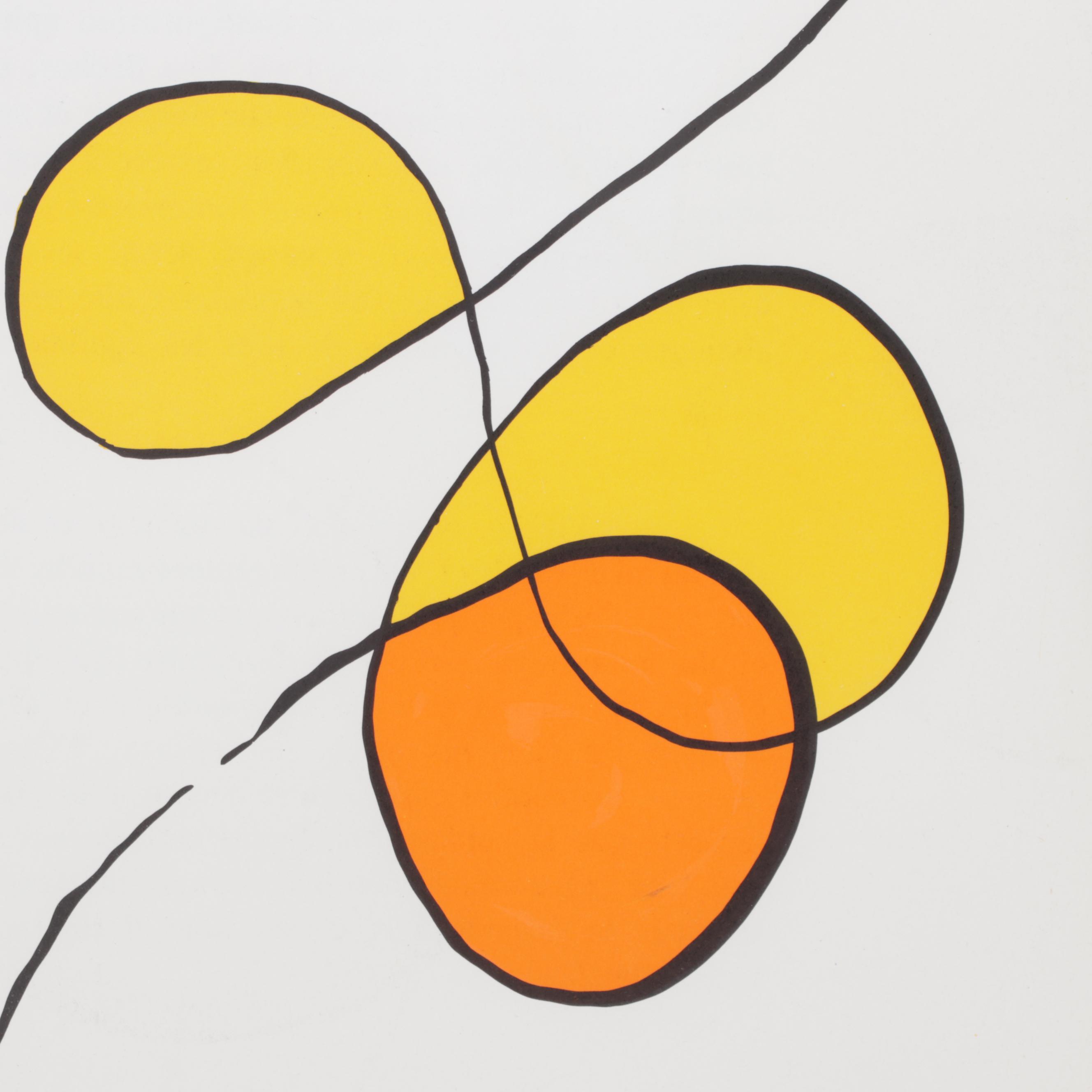 Alexander Calder Double-Page Color Lithograph for "Derrière le Miroir," 1968