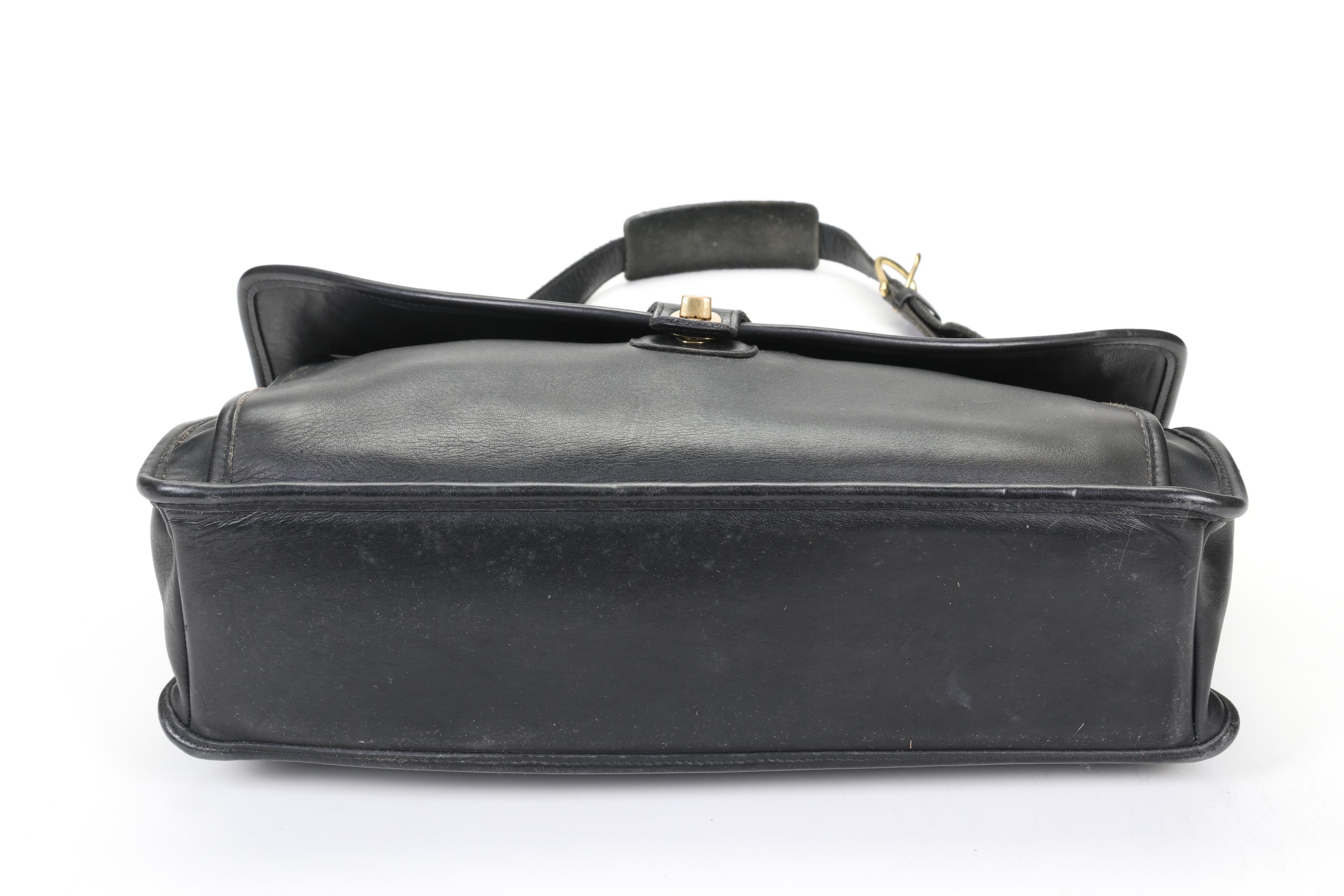 Coach Beekman Two-Way Messenger Bag Briefcase in Black Leather