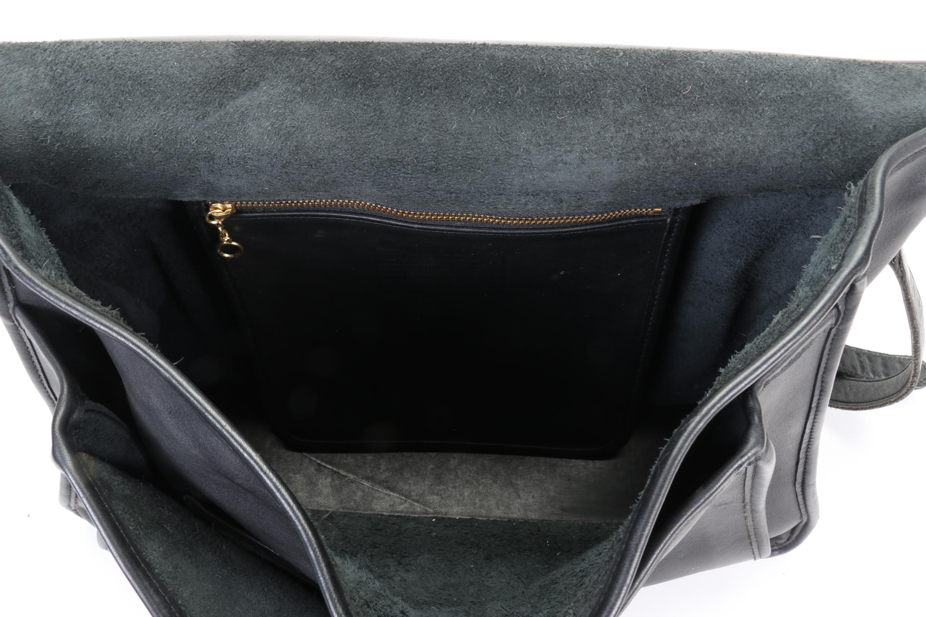 Coach Beekman Two-Way Messenger Bag Briefcase in Black Leather