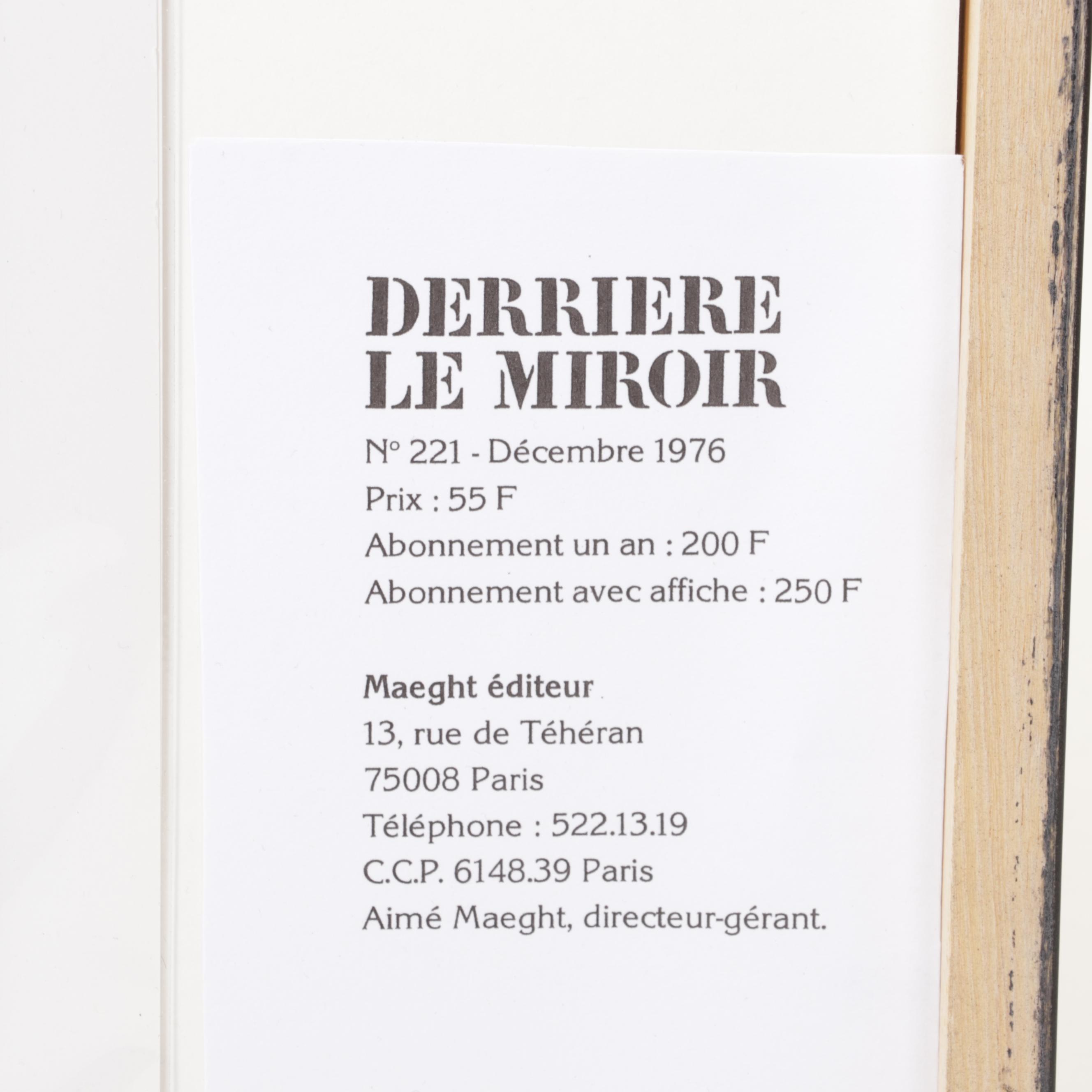 Alexander Calder Double-Page Color Lithograph for "Derrière le Miroir," 1976