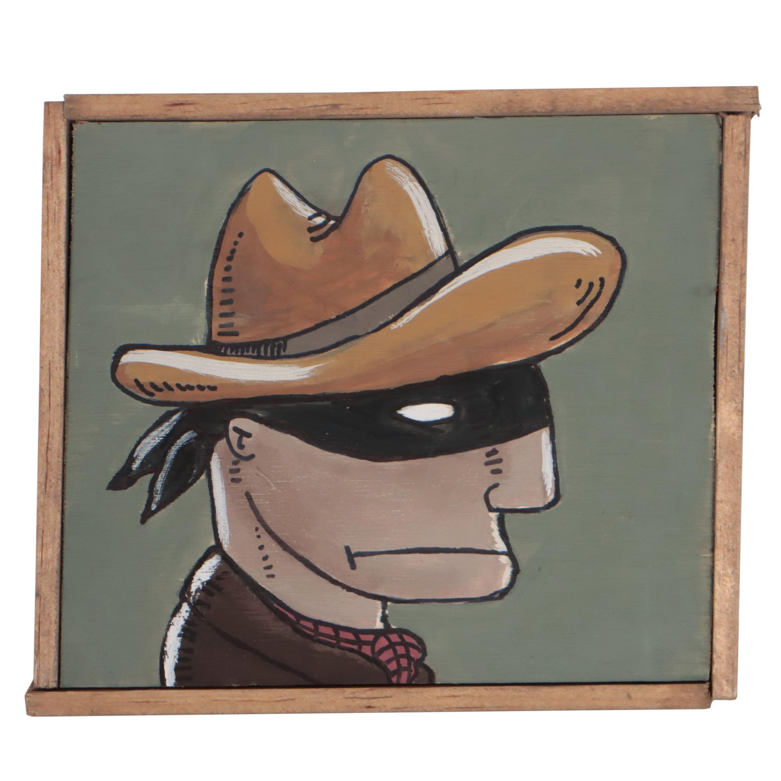 Aaron Wooten Acrylic Painting "The Lone Ranger," 2022