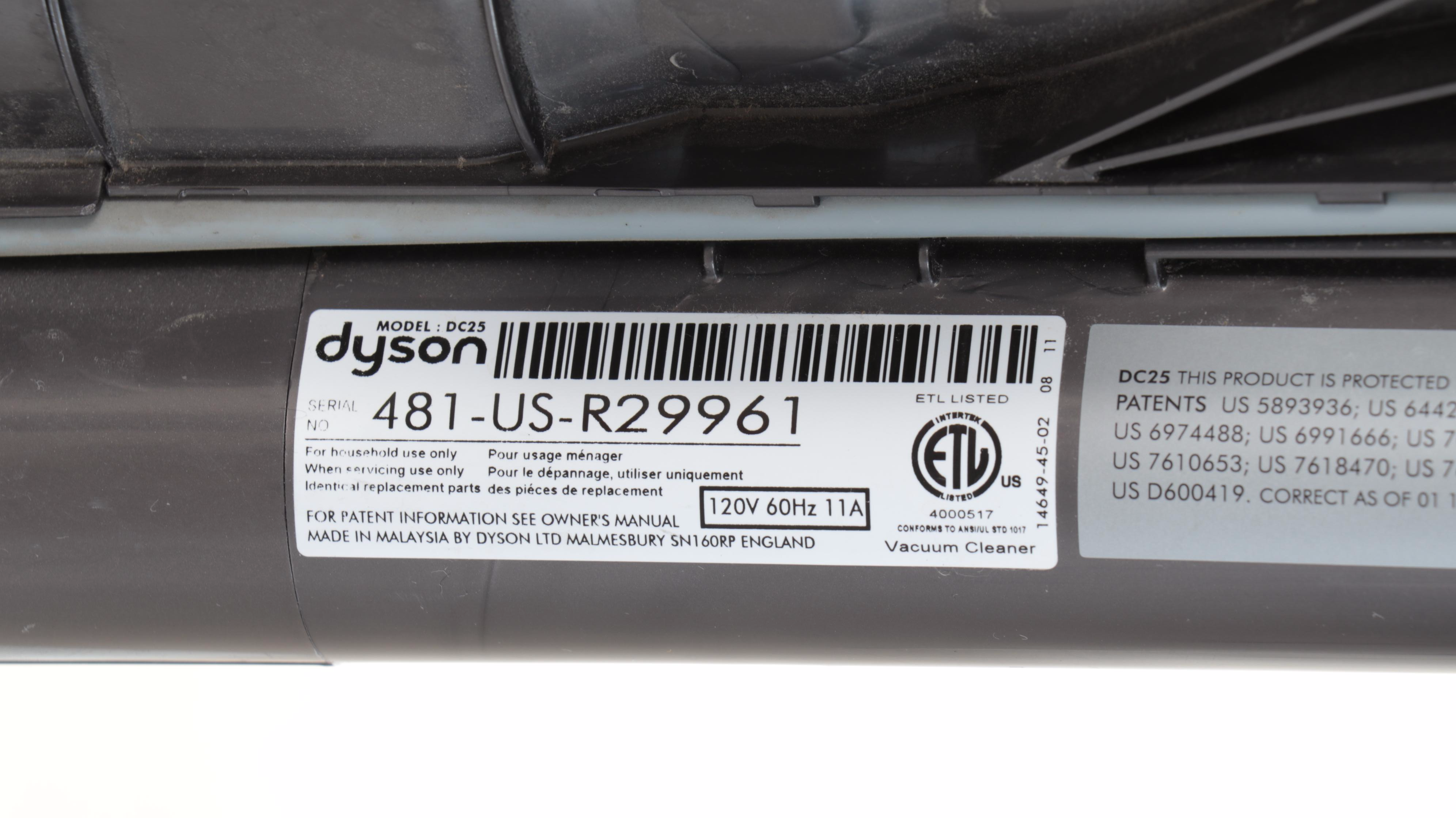 Dyson DC25 "Animal" Yellow Ball Upright All Floors Bagless Vacuum Cleaner, 2008