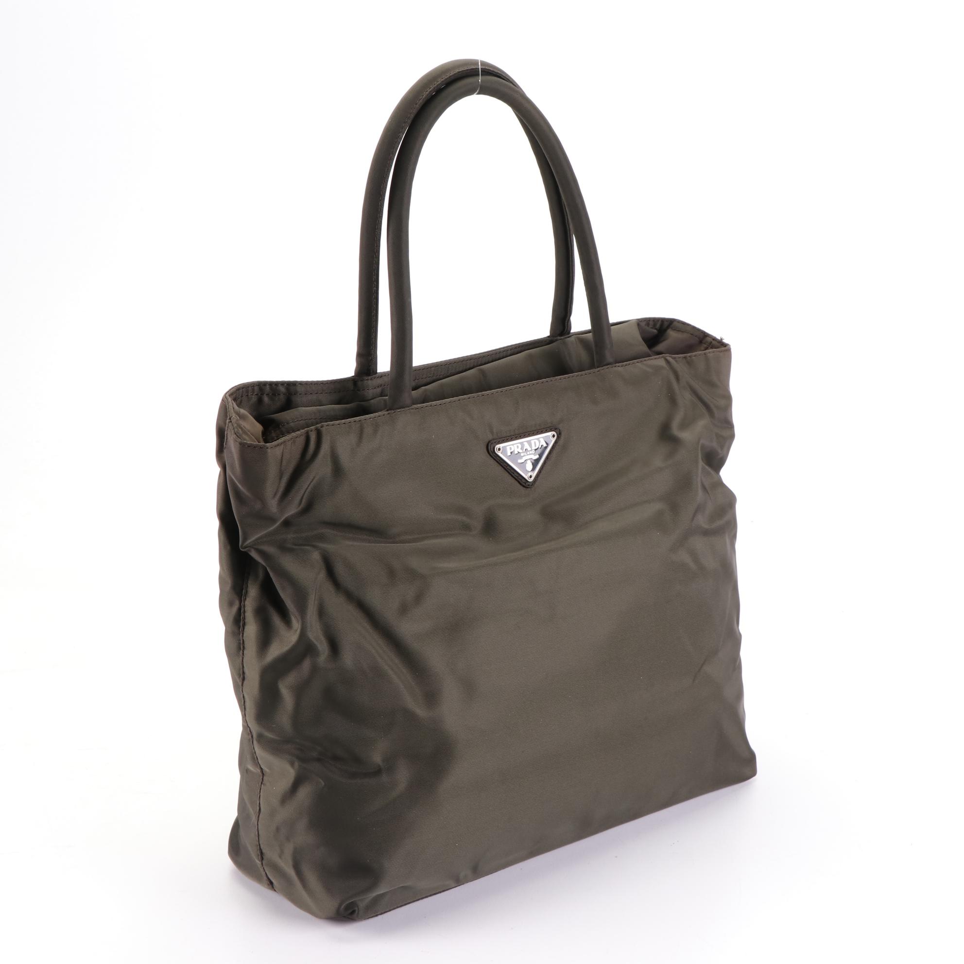 Prada Tessuto Tote Bag in Loden Nylon