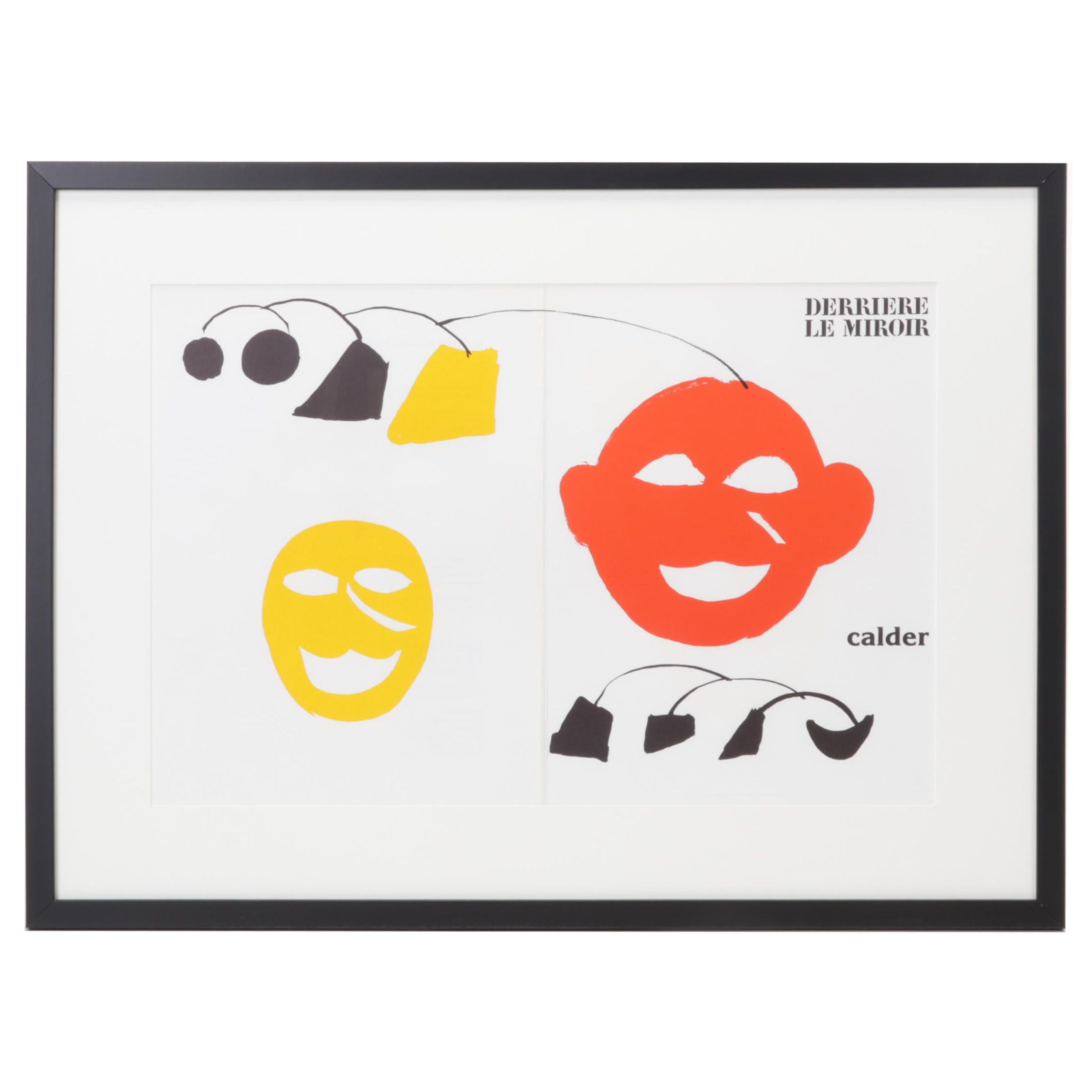 Alexander Calder Double-Page Color Lithograph for "Derrière le Miroir," 1976