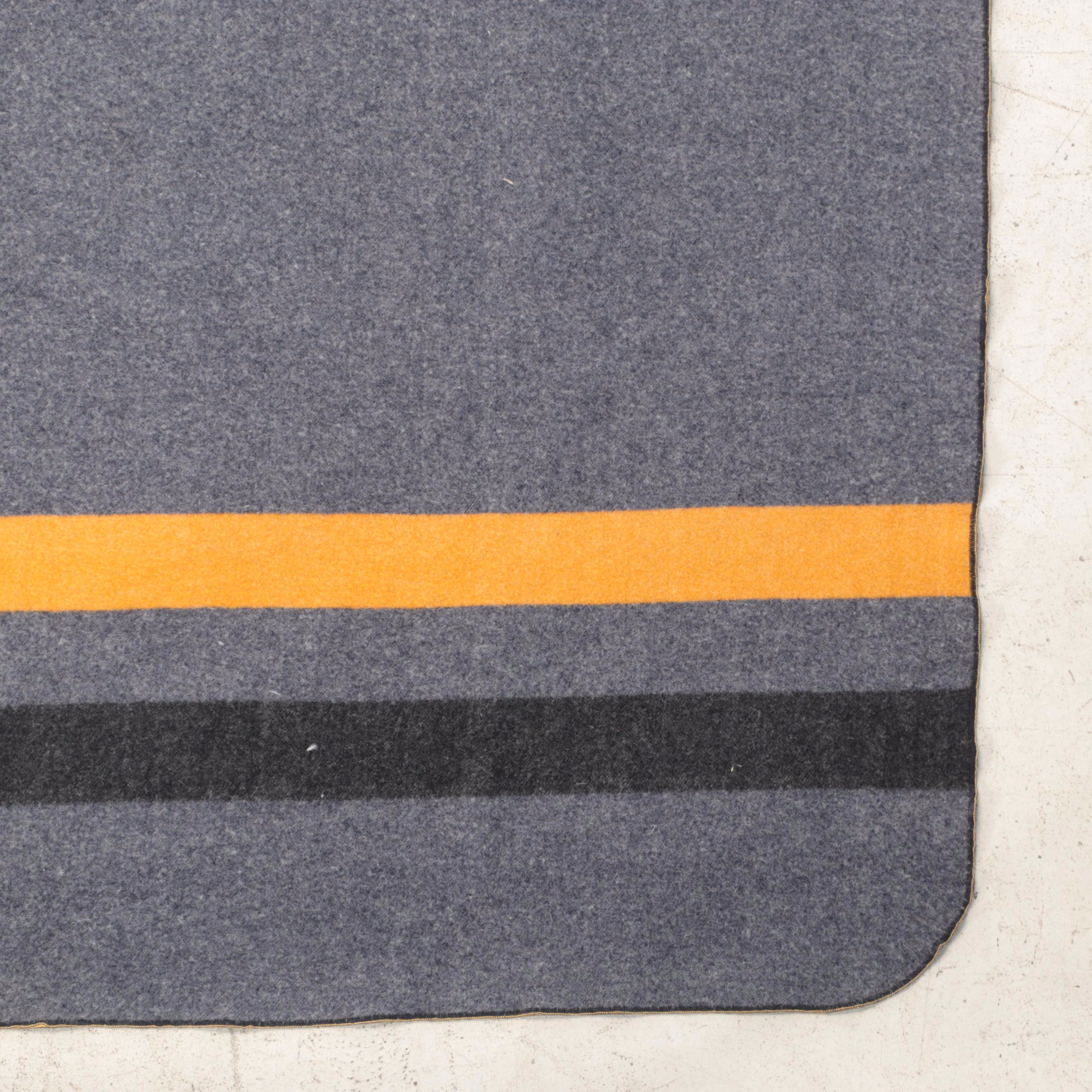 Hayward-Schuster Woolen Mills Striped Wool Blanket, Late 20th Century