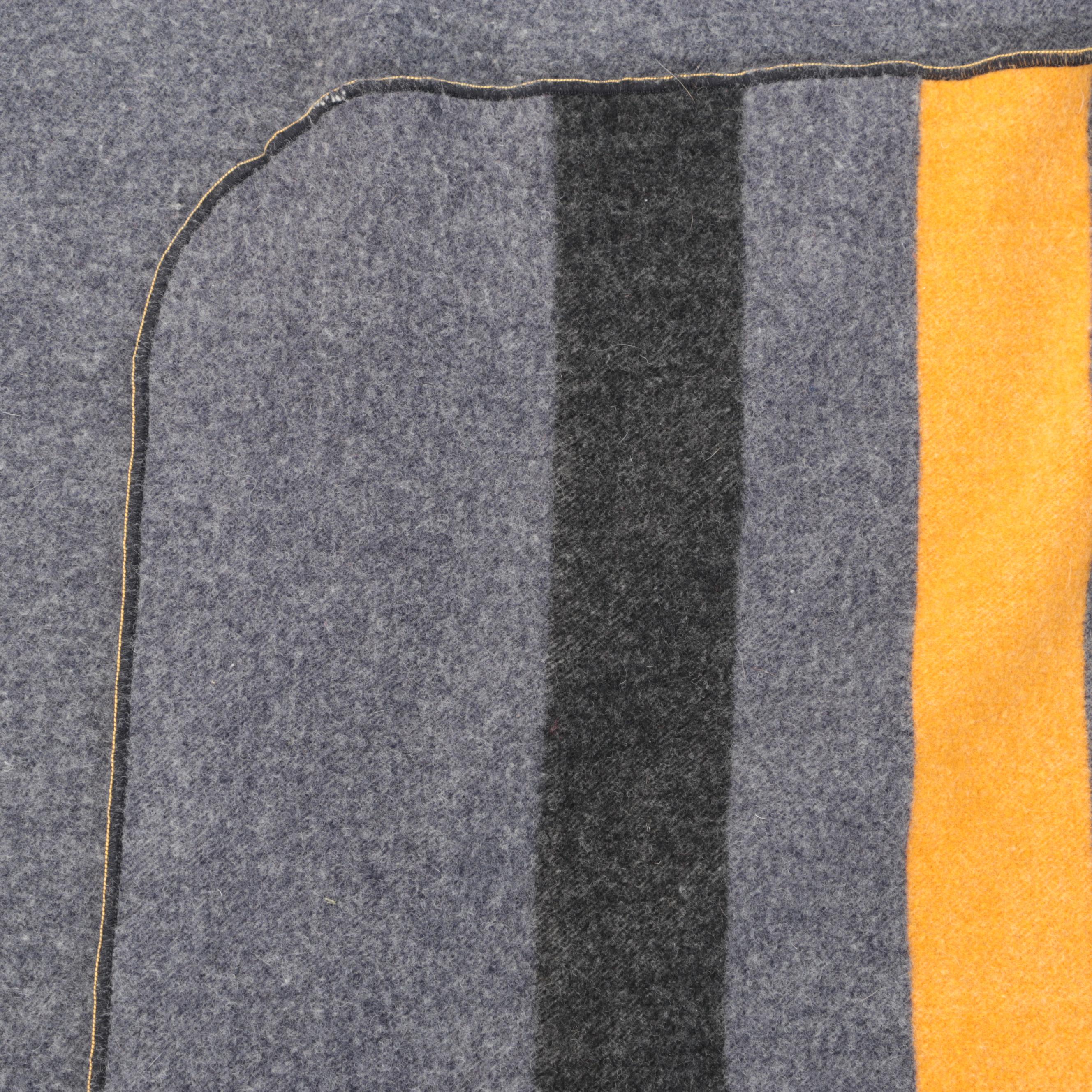 Hayward-Schuster Woolen Mills Striped Wool Blanket, Late 20th Century