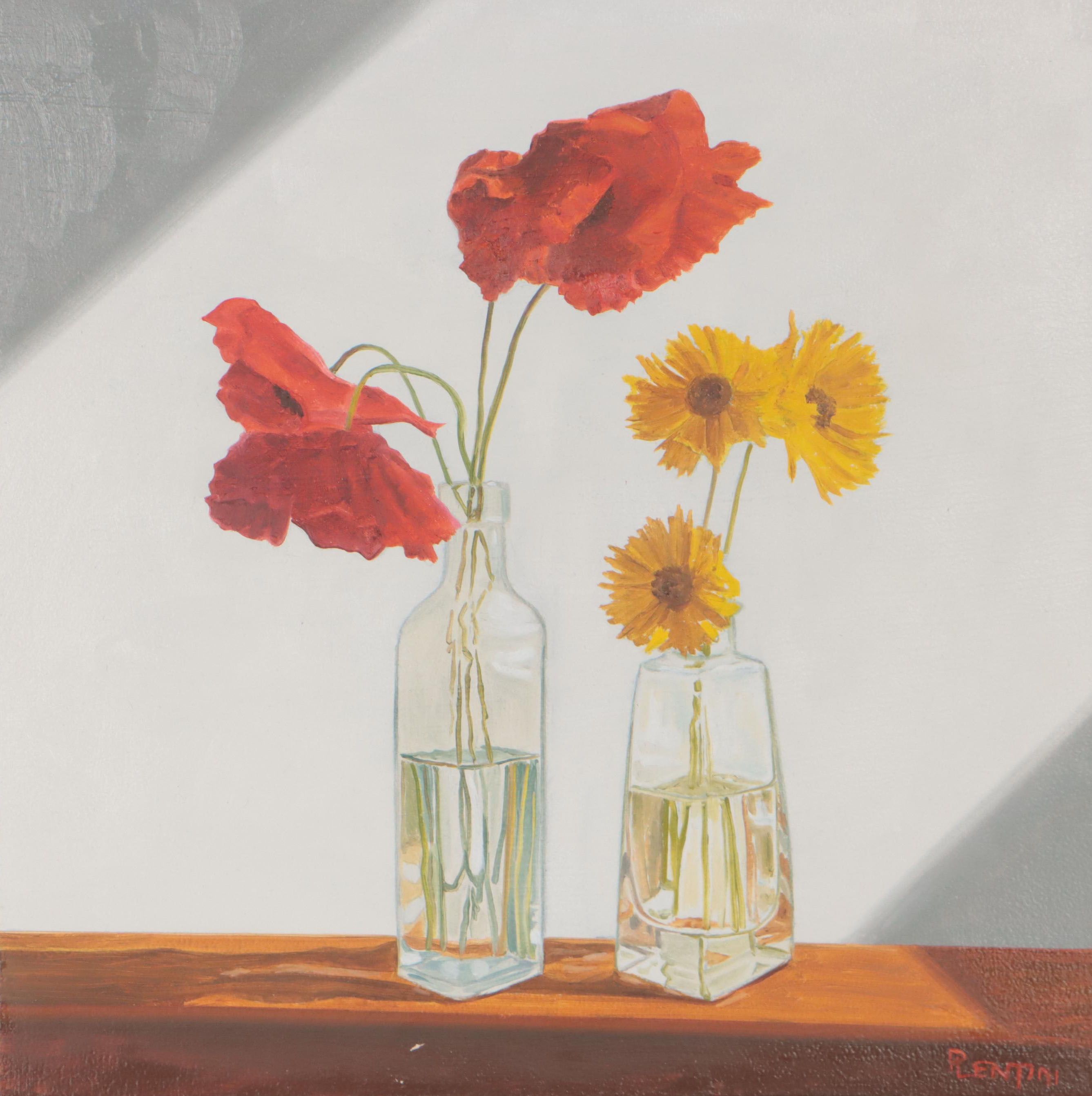 Peter Lentini Oil Painting "Amenable," 21st Century