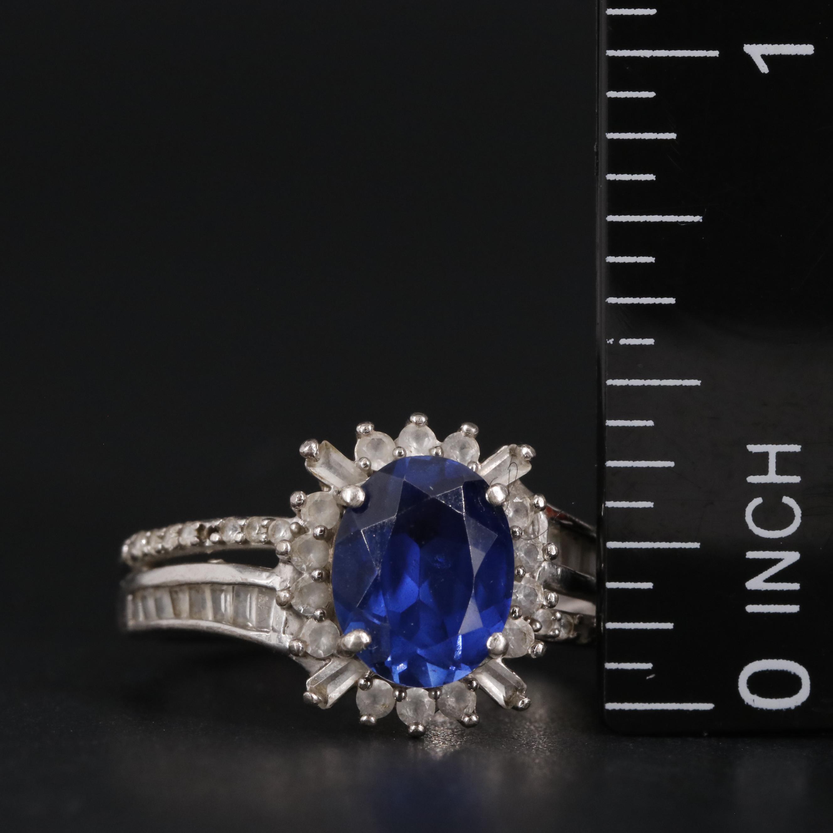 Sterling Silver Saphhire Ring