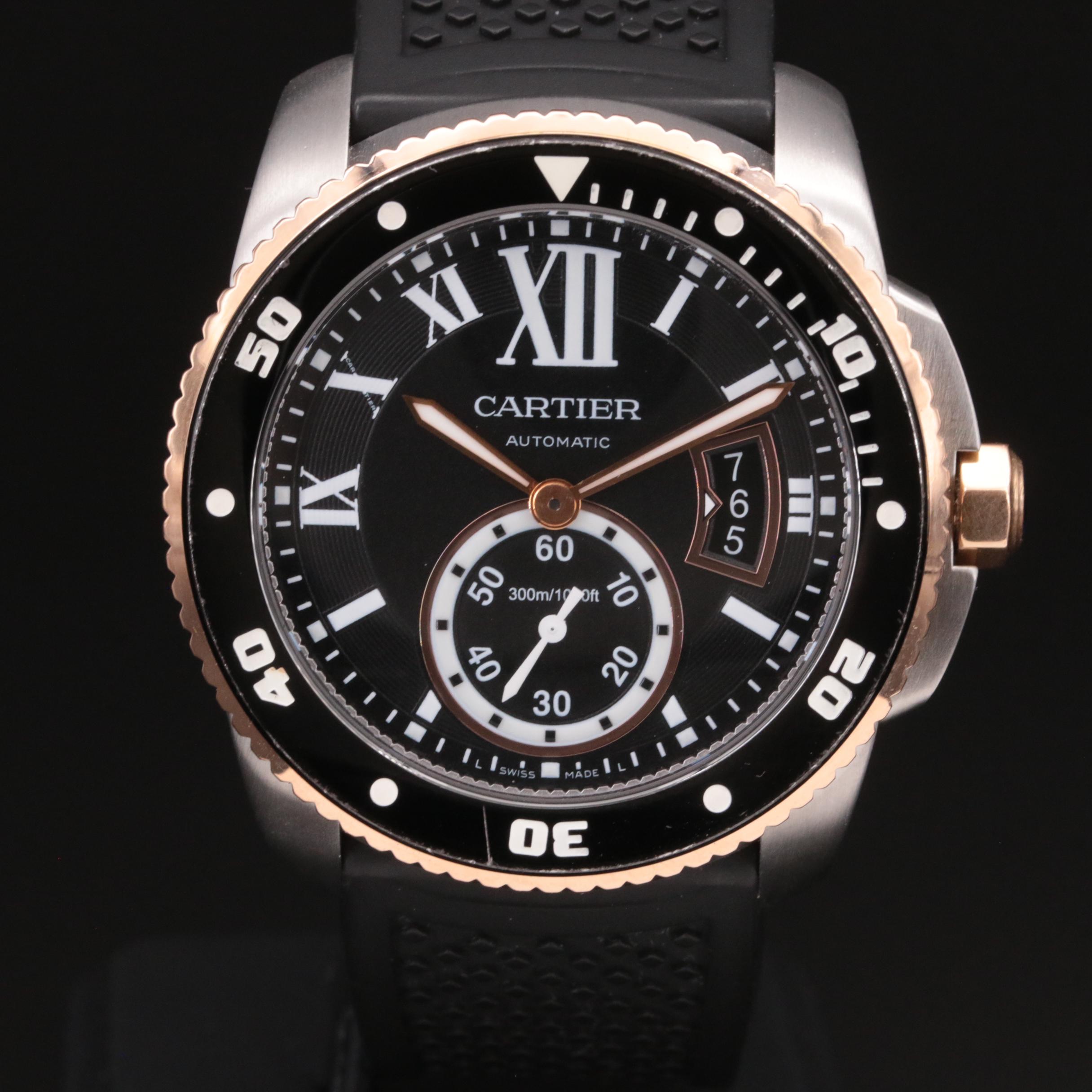 Cartier Calibre de Cartier Diver 18K and Steel Automatic Watch