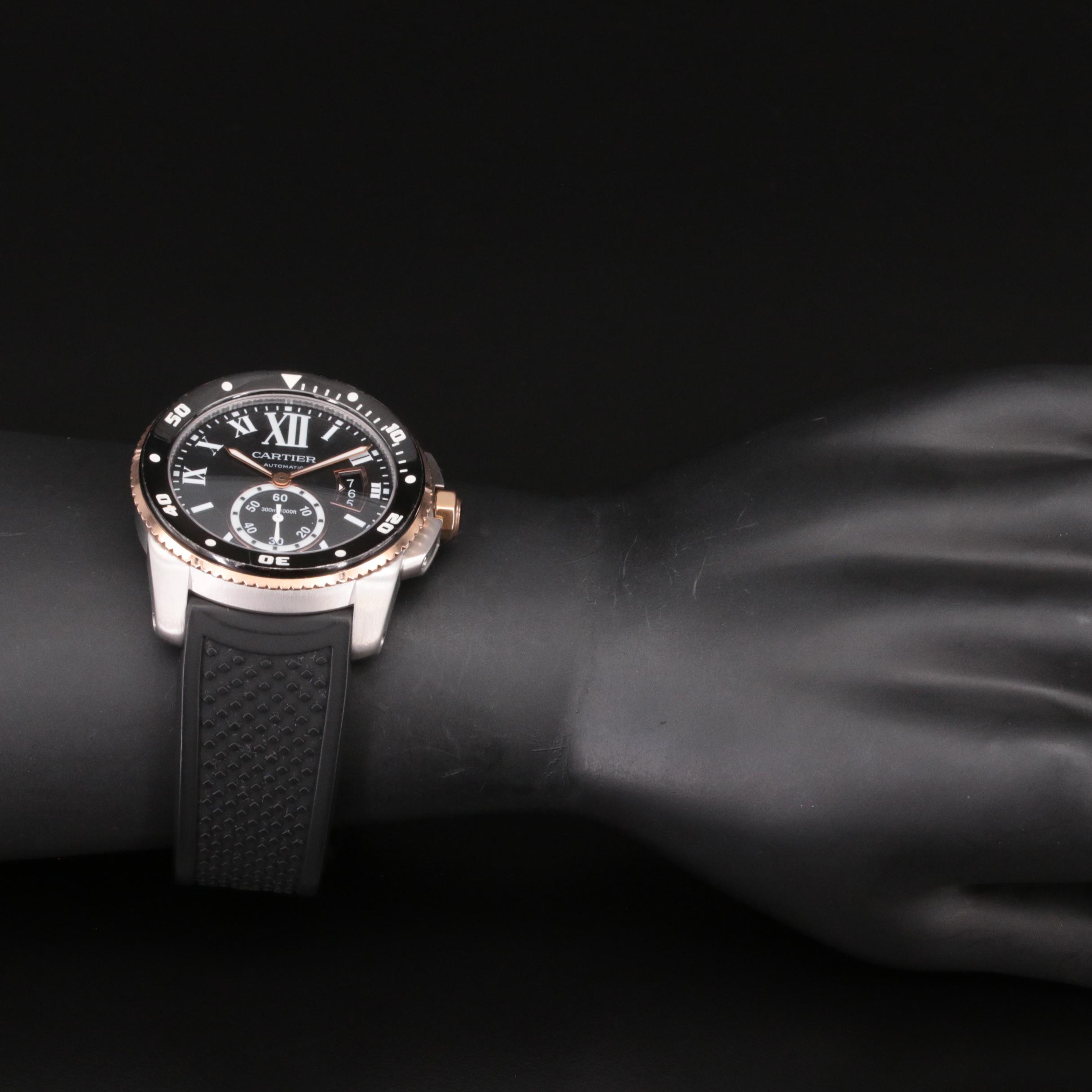 Cartier Calibre de Cartier Diver 18K and Steel Automatic Watch