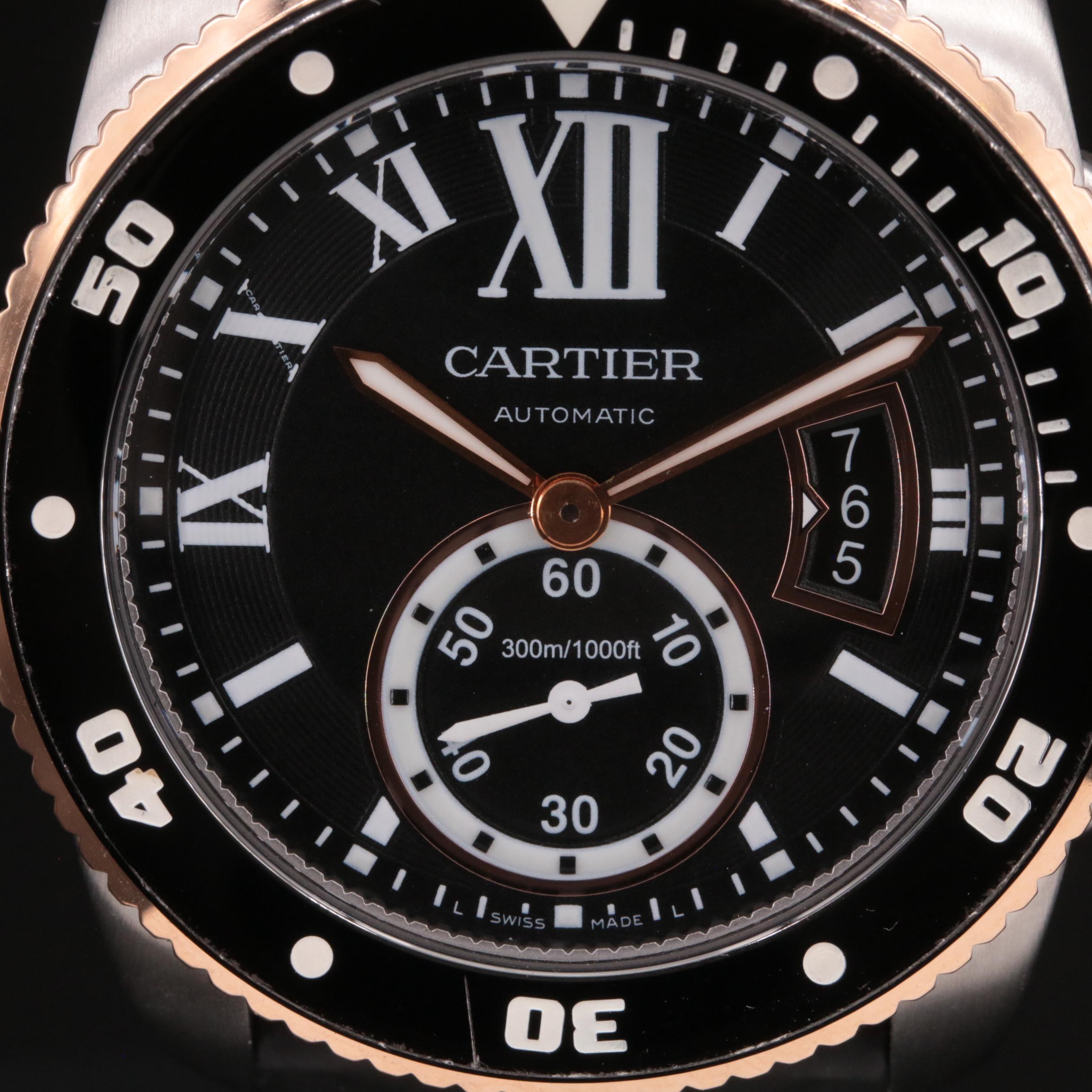 Cartier Calibre de Cartier Diver 18K and Steel Automatic Watch