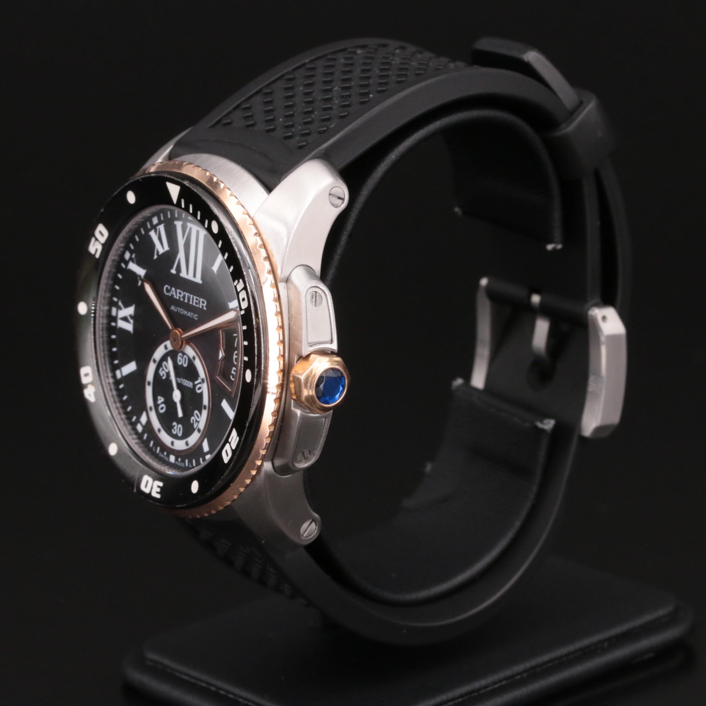 Cartier Calibre de Cartier Diver 18K and Steel Automatic Watch