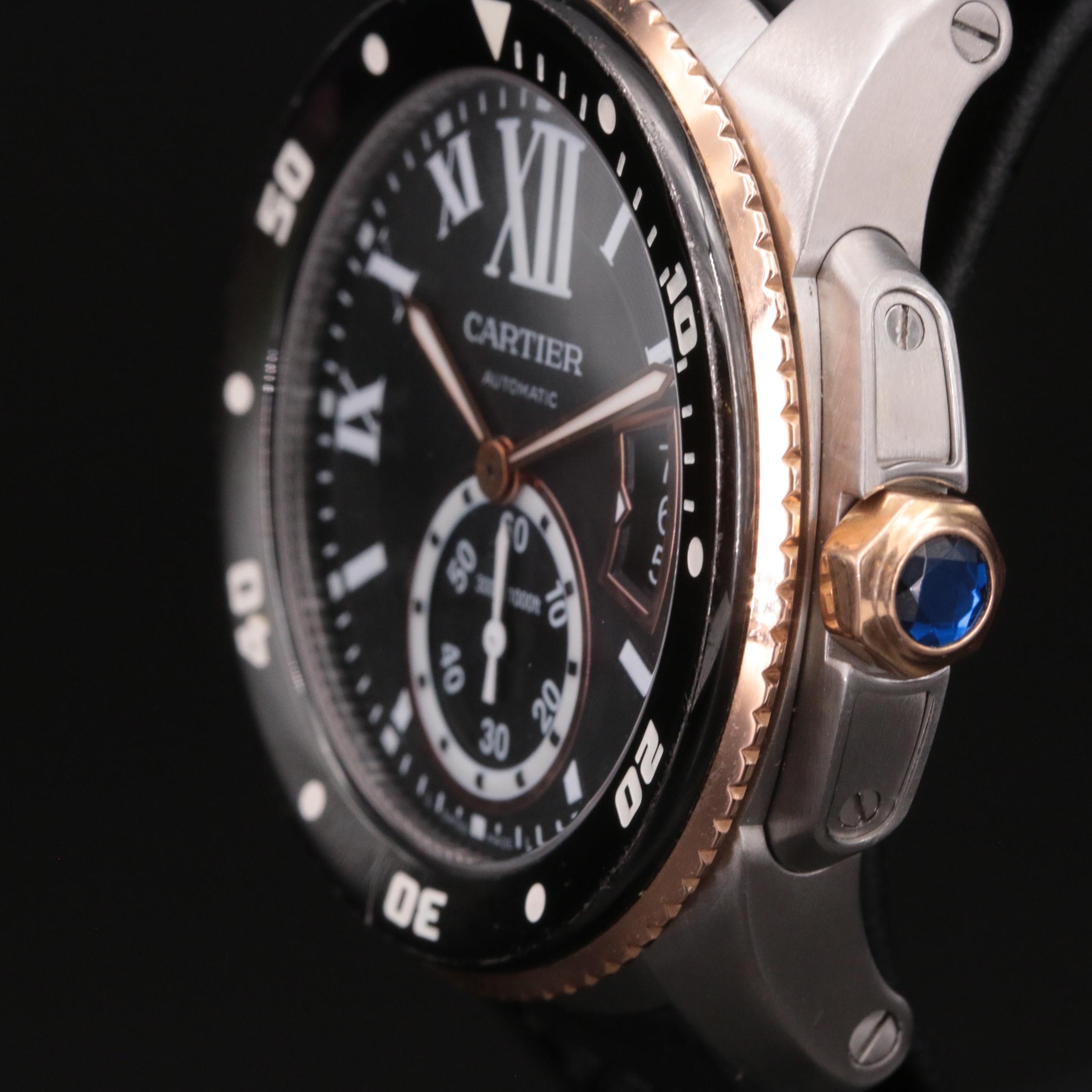 Cartier Calibre de Cartier Diver 18K and Steel Automatic Watch