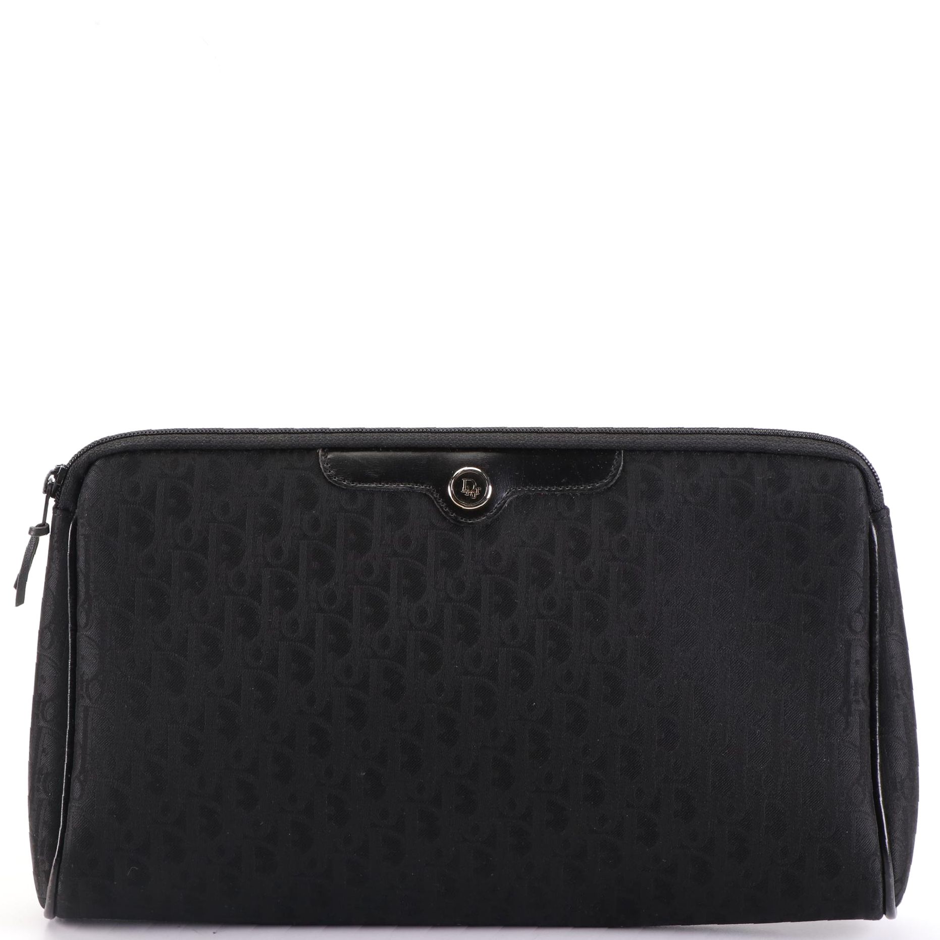 Christian Dior Zip Pouch in Dior Oblique Canvas and Leather