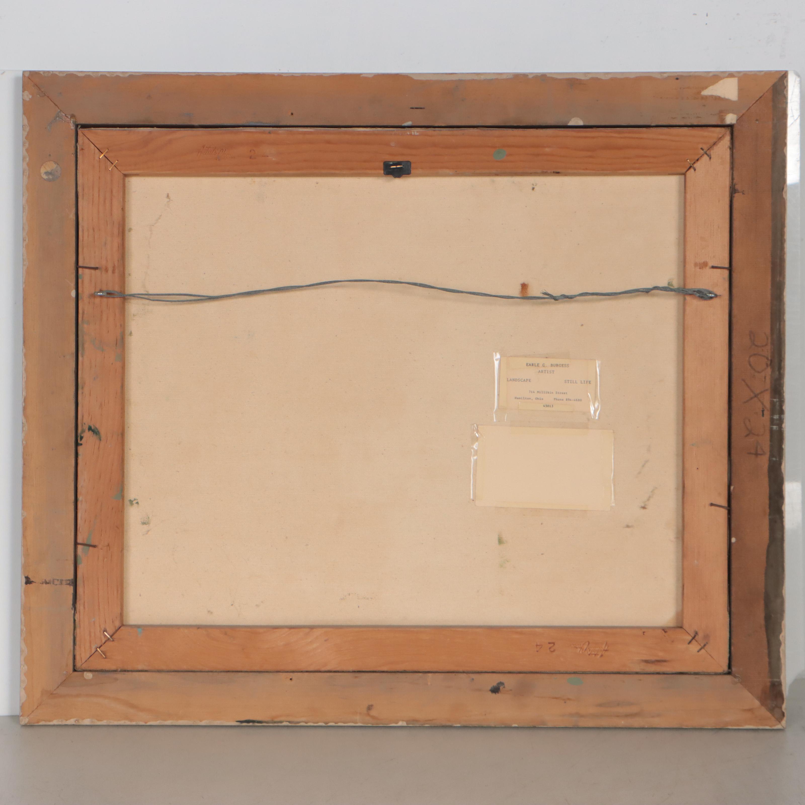 Earle Burgess Landscape Oil Painting