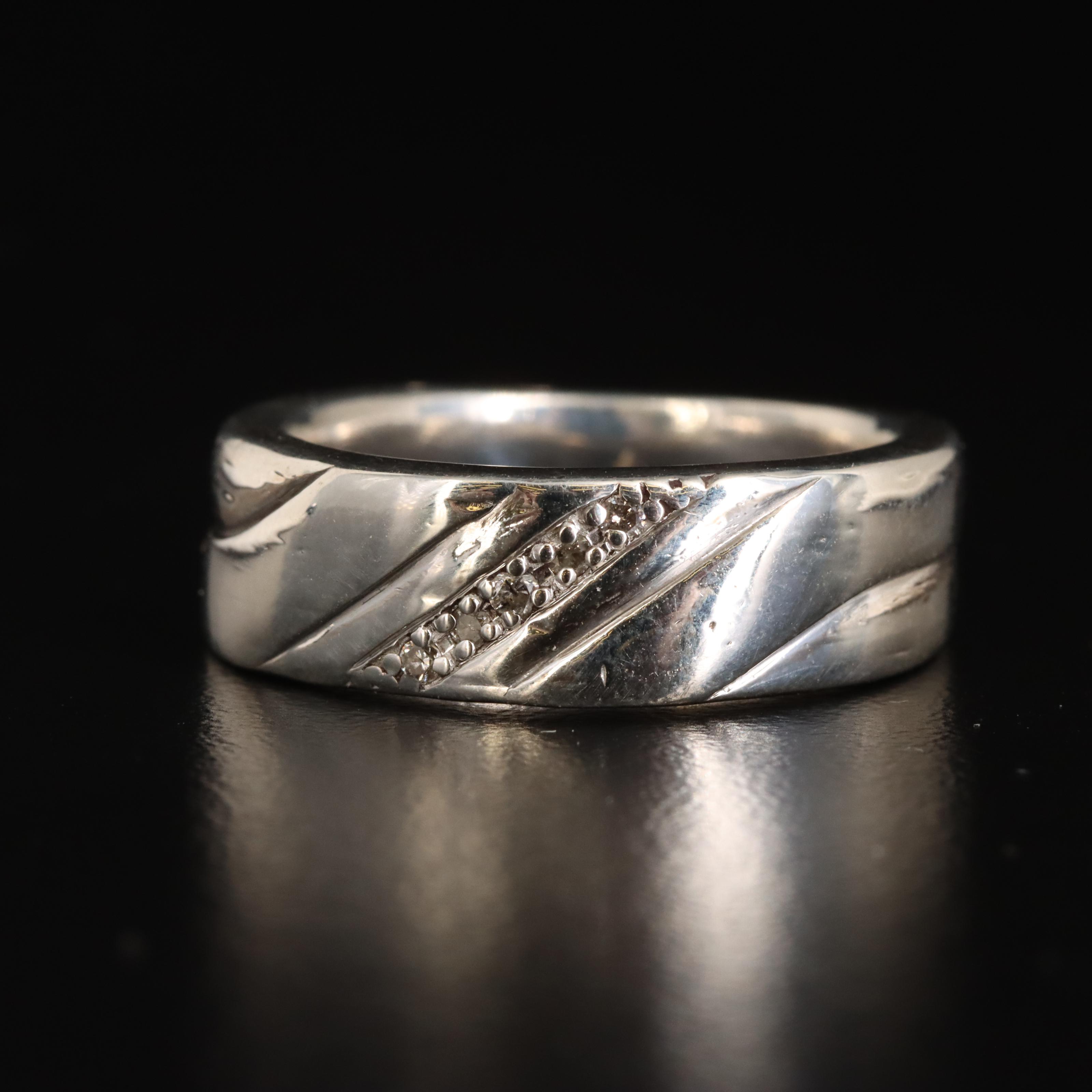 Sterling Diamond Ring with 24K Accent