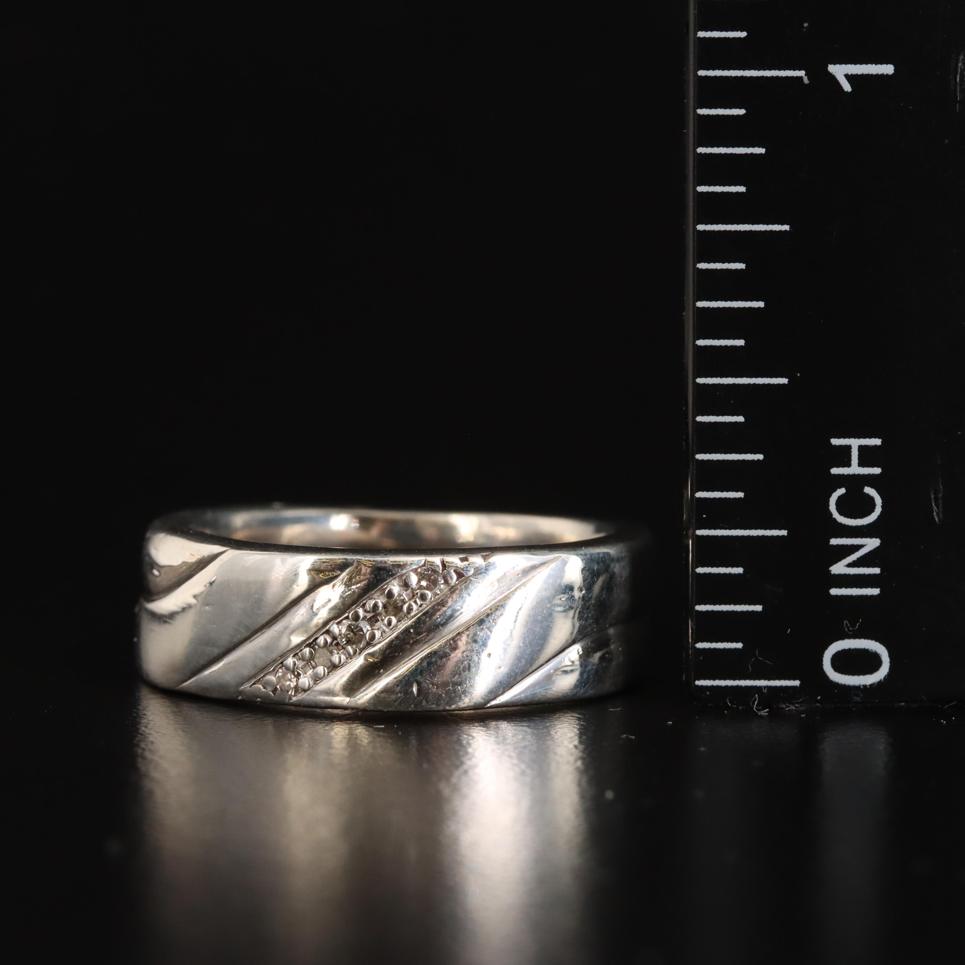 Sterling Diamond Ring with 24K Accent